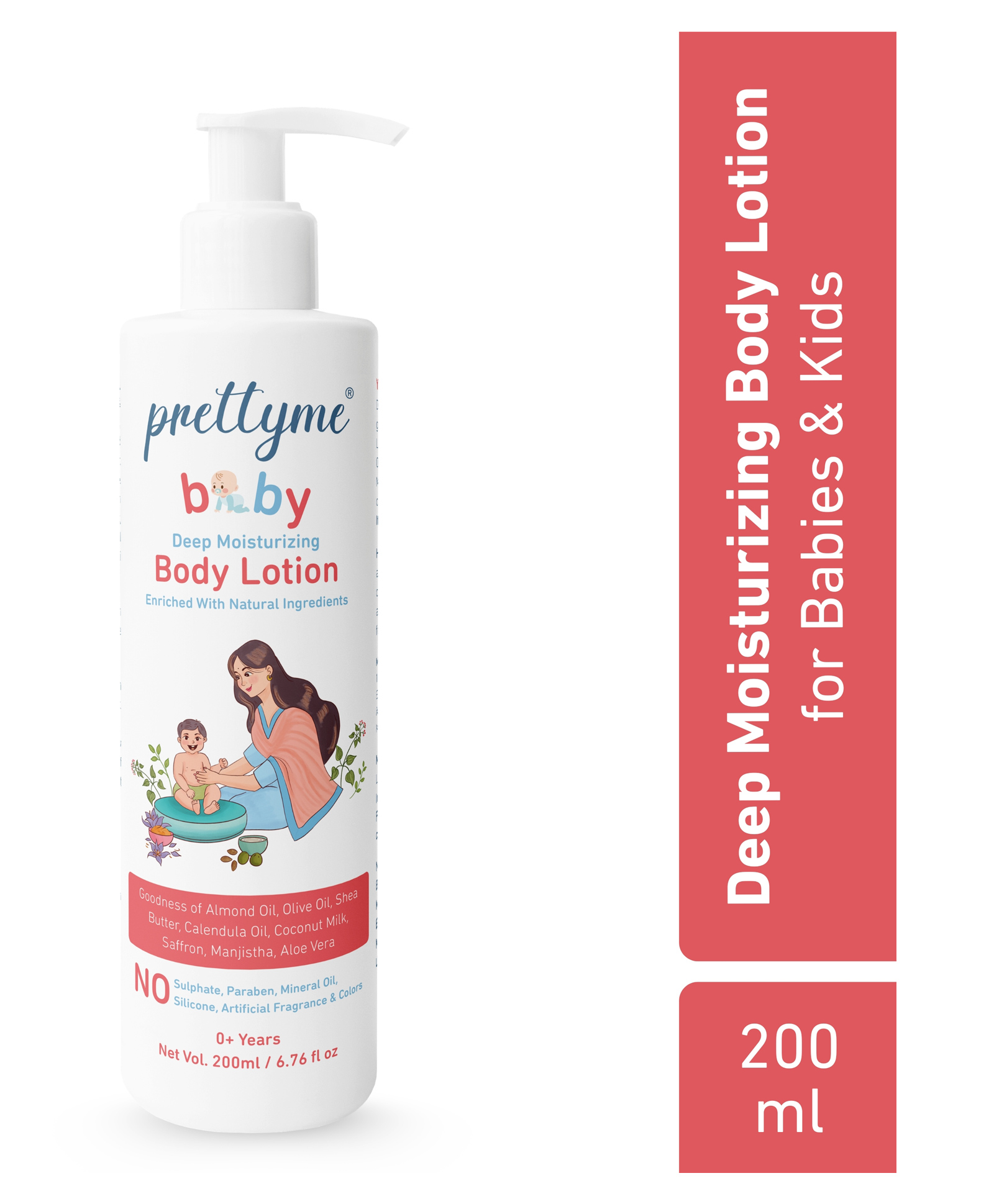 Prettyme Baby Deep Moisturizing Daily Body Lotion | Moisturizer Suitable For Newborn, Kids & All Skin Types - 200 ml-image-45