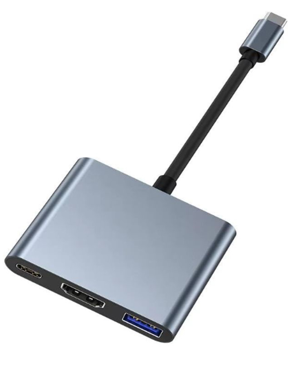 Ausha 3 in 1 USB C Hub Extension Hub with Type C to HDMI 4K @30Hz, USB 3.0 @ 5Gbps,100W PD Charging Port - Multiport Adapter for for Laptops, Tablets, and & All Type C Devices, Grey-image-12