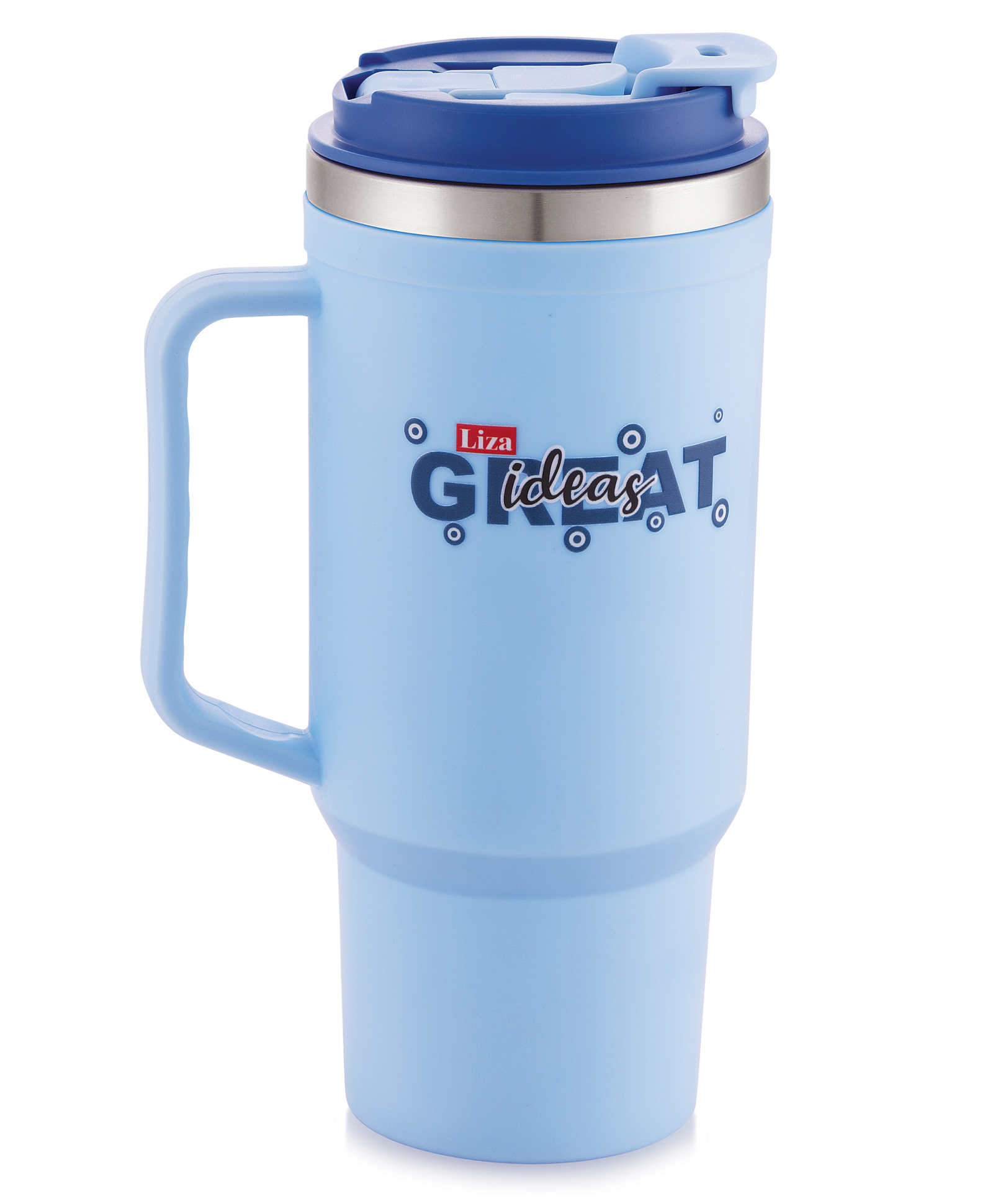 Adore Hydrate Pro Insulated Thermoware Drinking Tumbler Bottle with Handle- Hot & Cold- Spill Proof - Stainless Steel- 750ml- Blue-image-22
