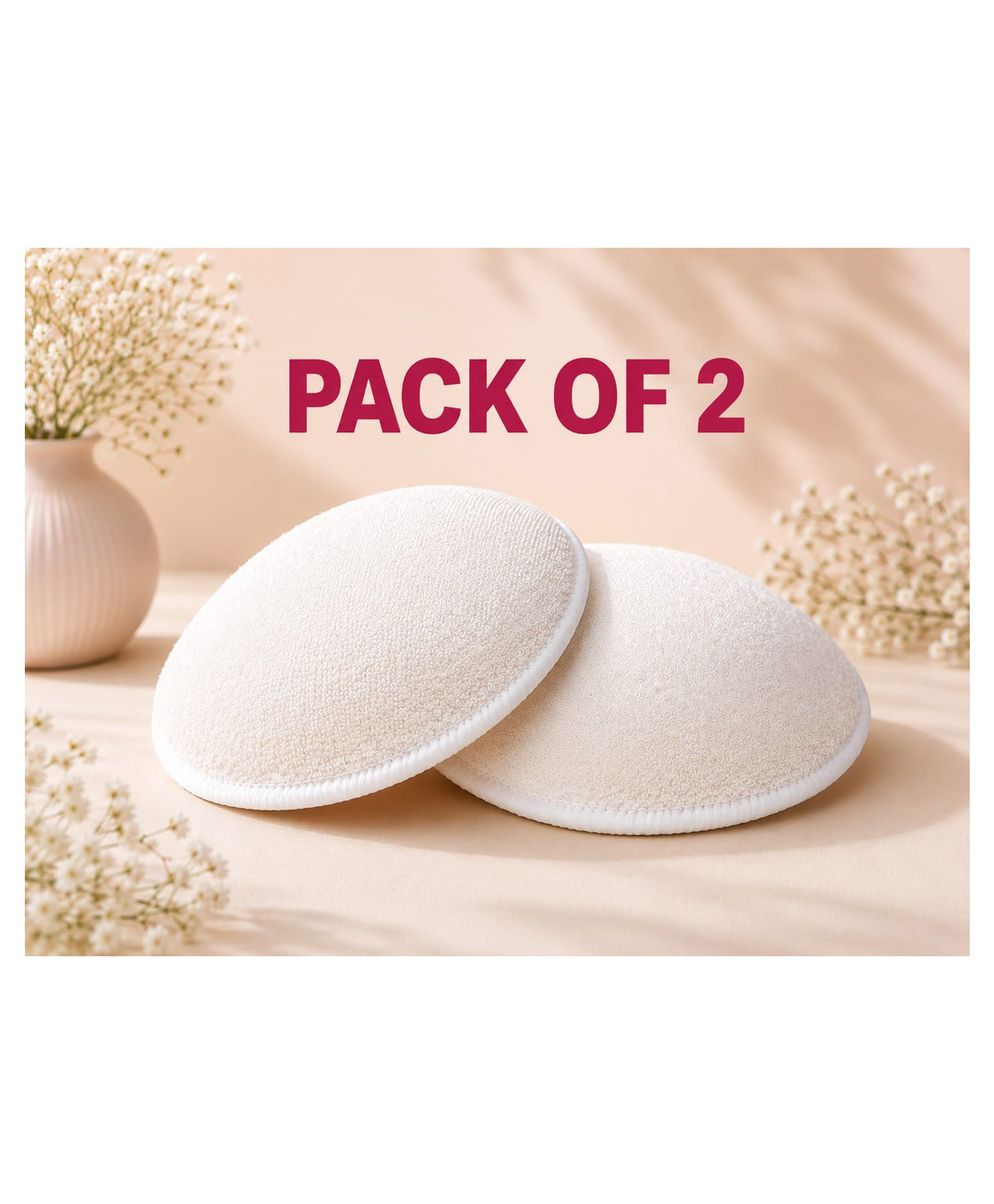 Kritiu Washable Maternity Nursing Breast Pads, 2 Pcs, Reusable Leak,Proof, Brown-picture-7