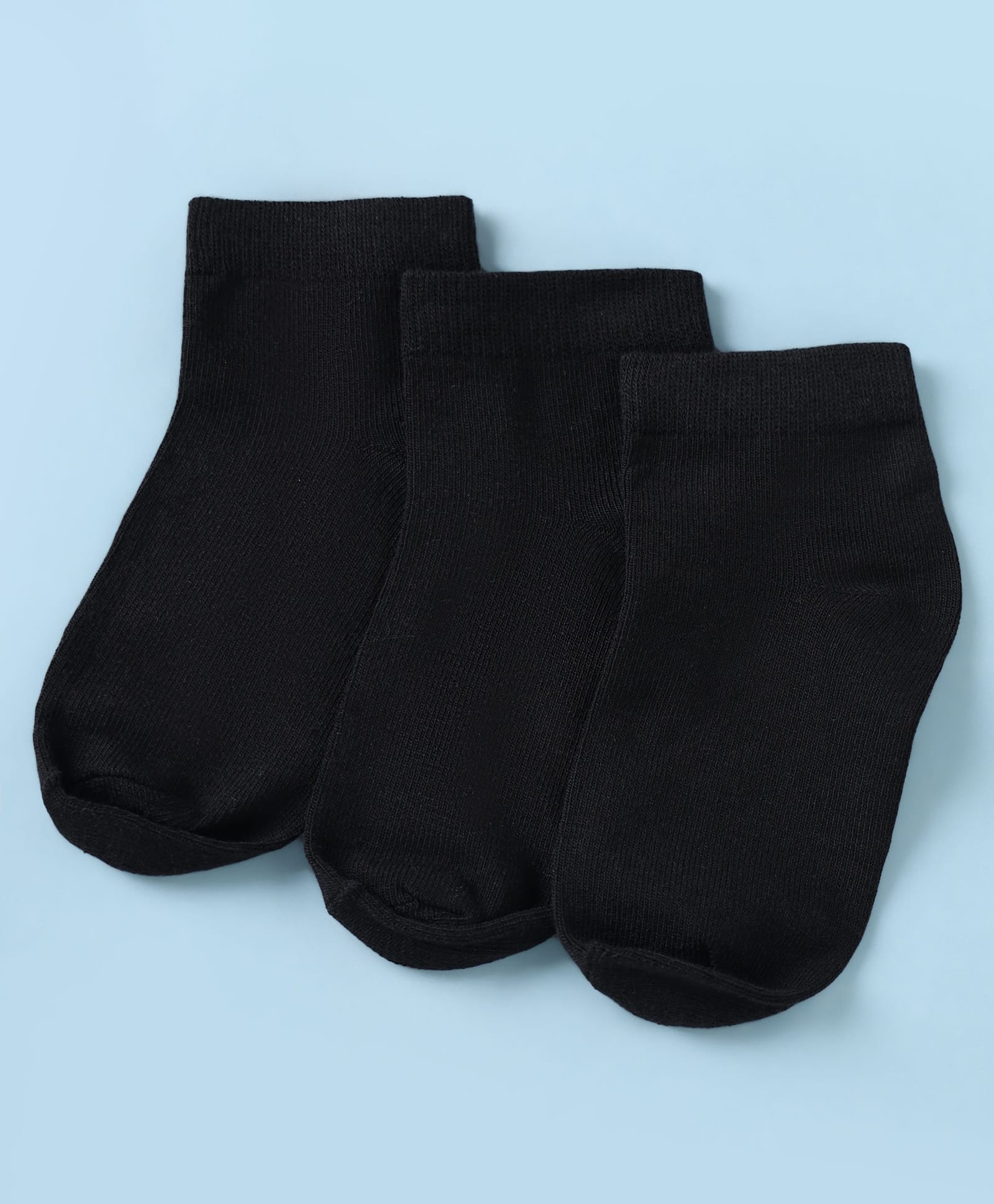 Honeyhap Premium Cotton Blend Bamboo Spandex Knit With Bio Finish Set Of Socks Pack of 3 - Black-image-25