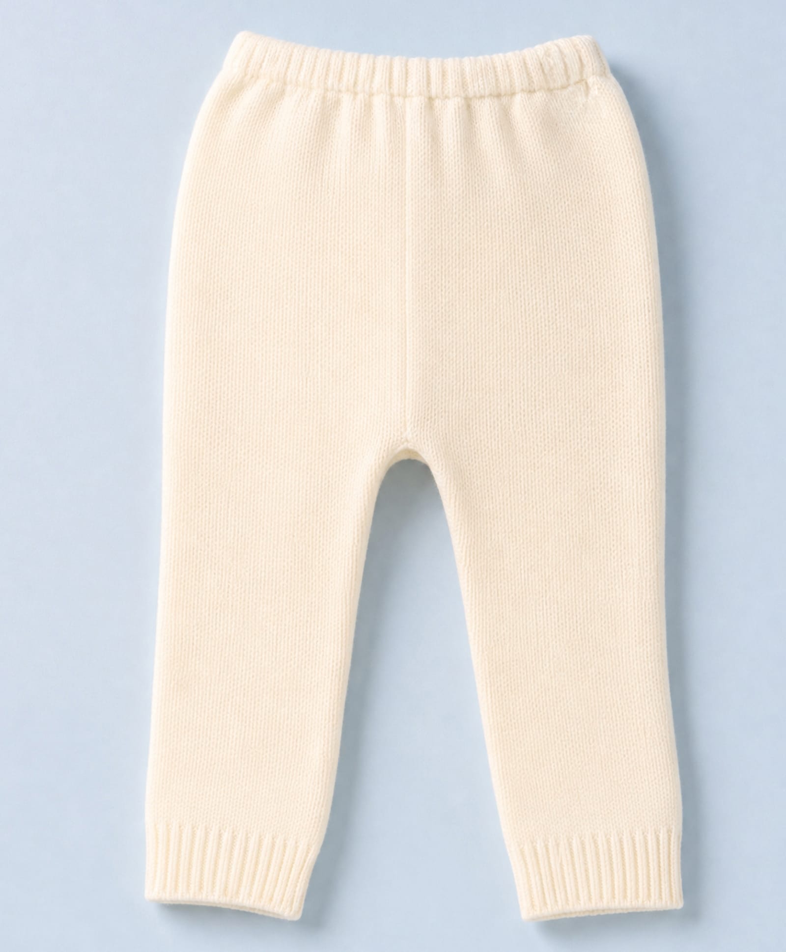 Babyhug Knit Full Length Solid Fleece & Woollen Pants - Cream-image-12
