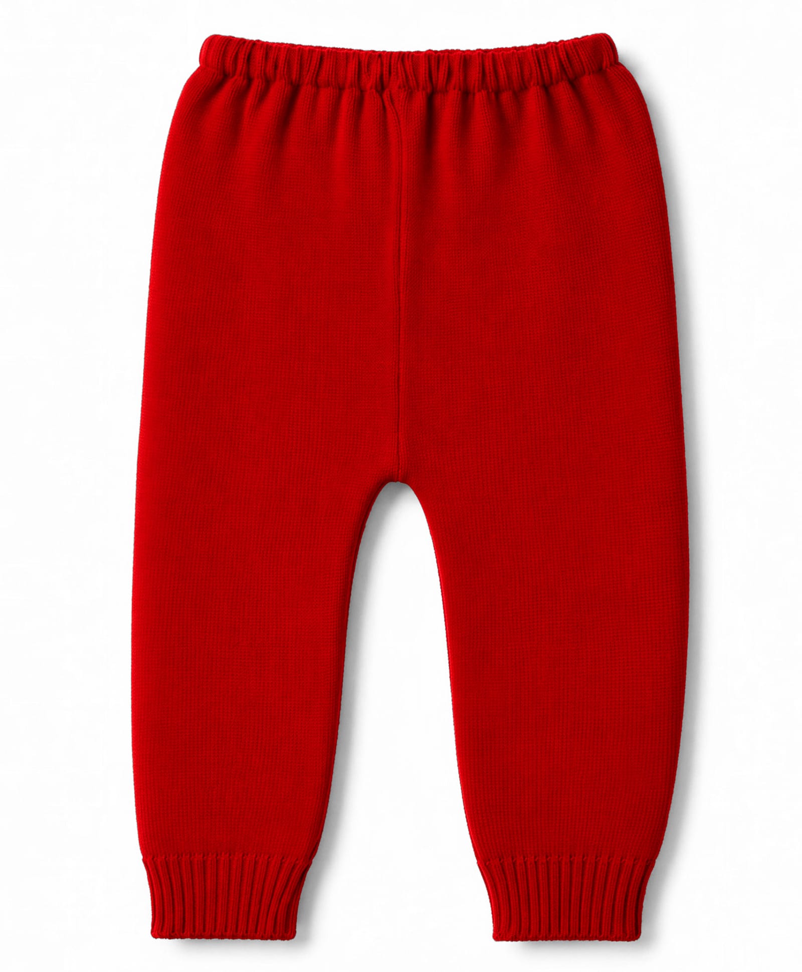 Babyhug Fleece Knit Full Length Solid Colour Lounge Pant - Red-picture-10