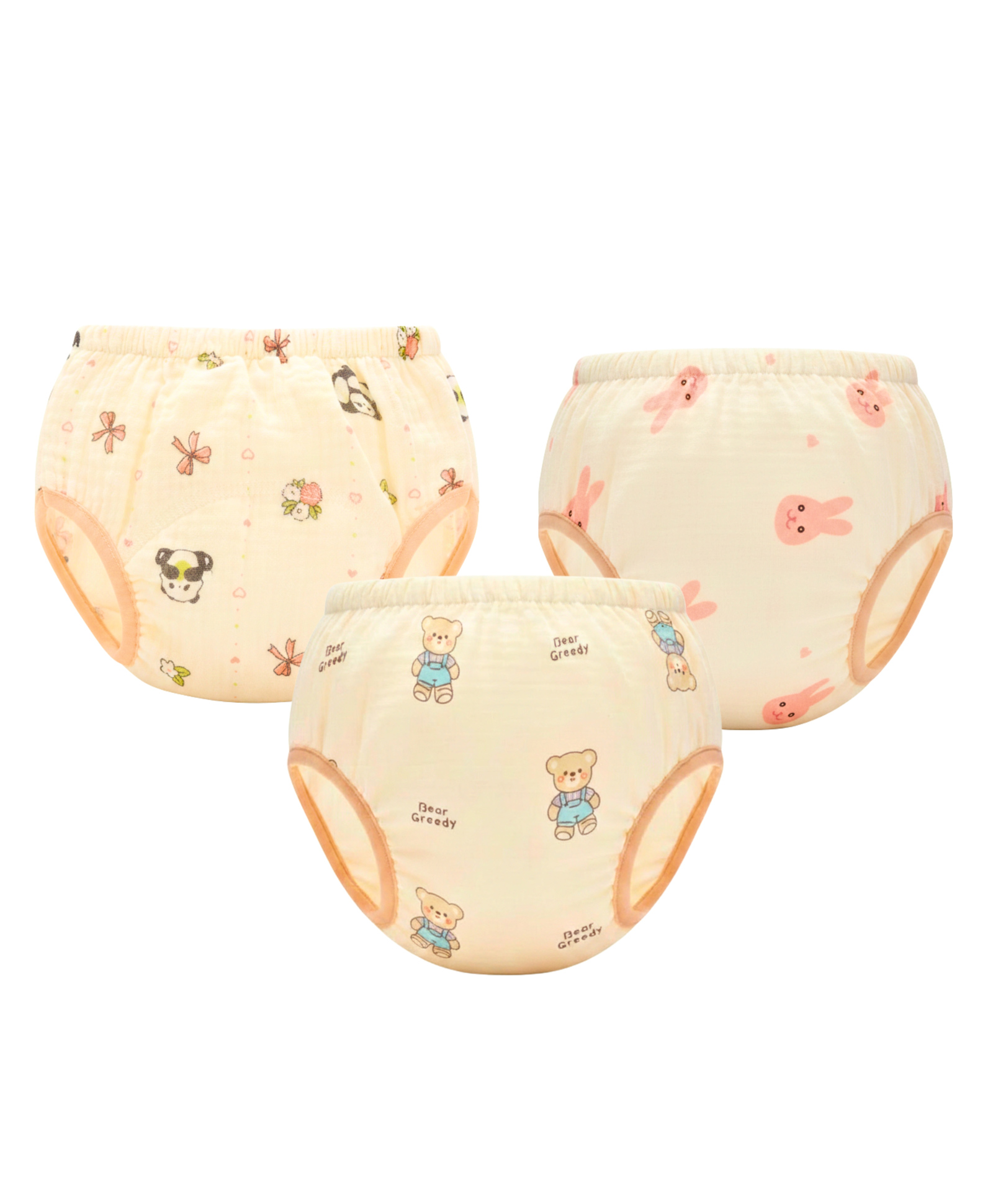 OBABY Reusable Muslin Training Pants Soft Muslin Cotton Toddler Potty Training Pants 6 To 12 Months-image-38
