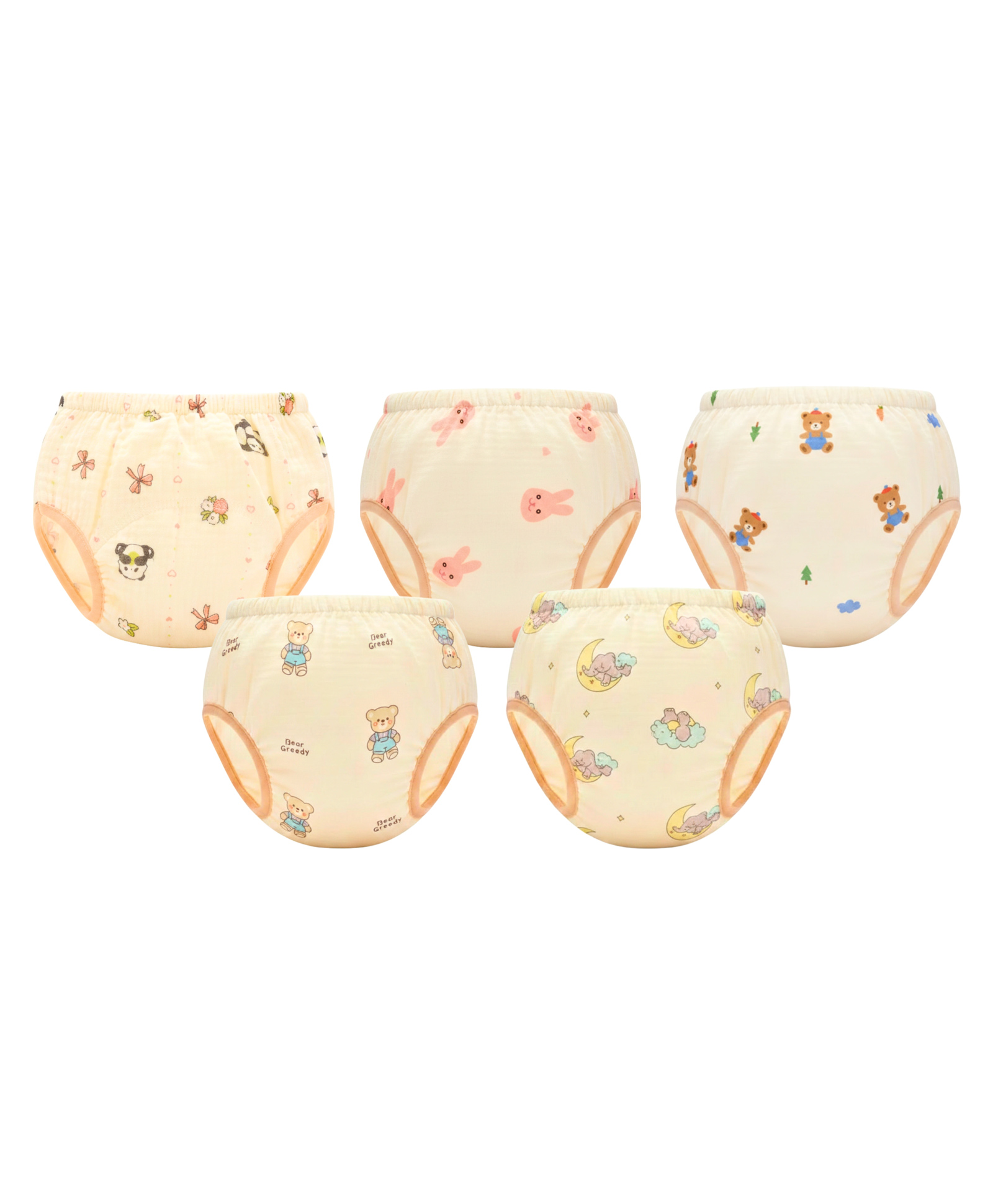 OBABY Reusable Muslin Training Pants Soft Muslin Cotton Toddler Potty Training Pants 6 To 12 Months-image-39