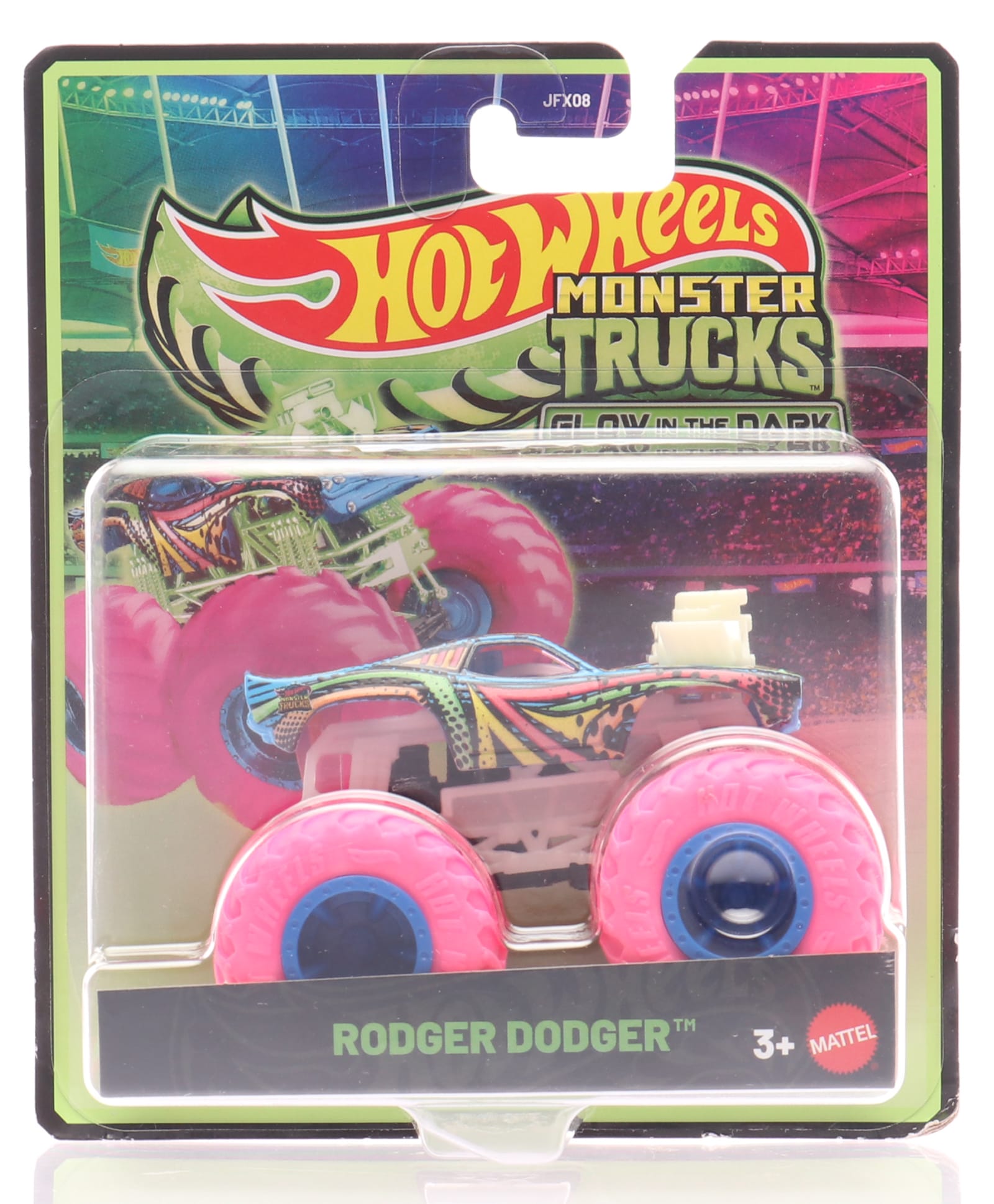 Hot Wheels Free Wheel Die Cast Monster Truck Glow In The Dark 'Rodger Dodger' - Multicolor-image-48