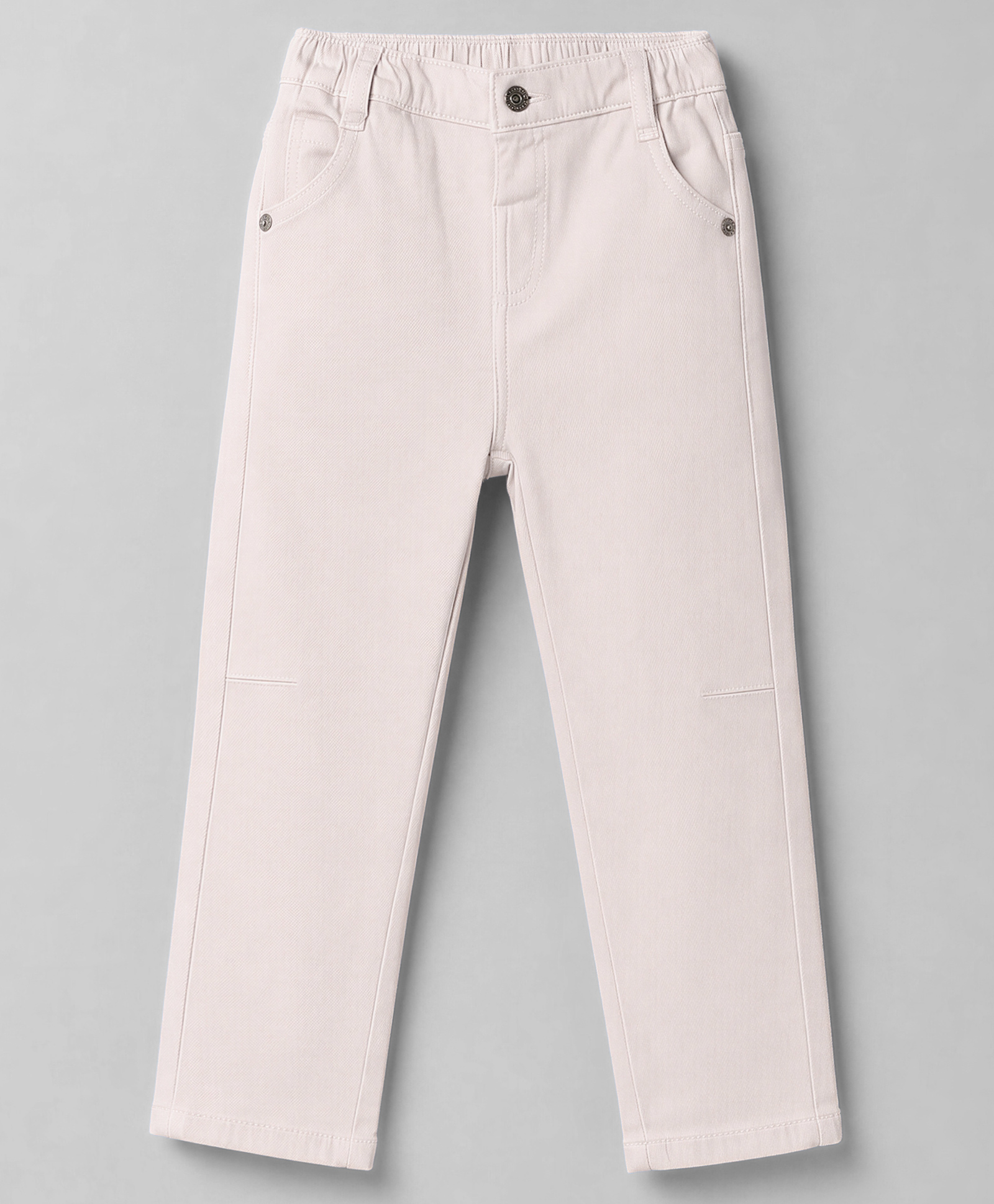 Bonfino Woven Full Length Solid Baggy Fit Jeans - OffWhite-picture-19