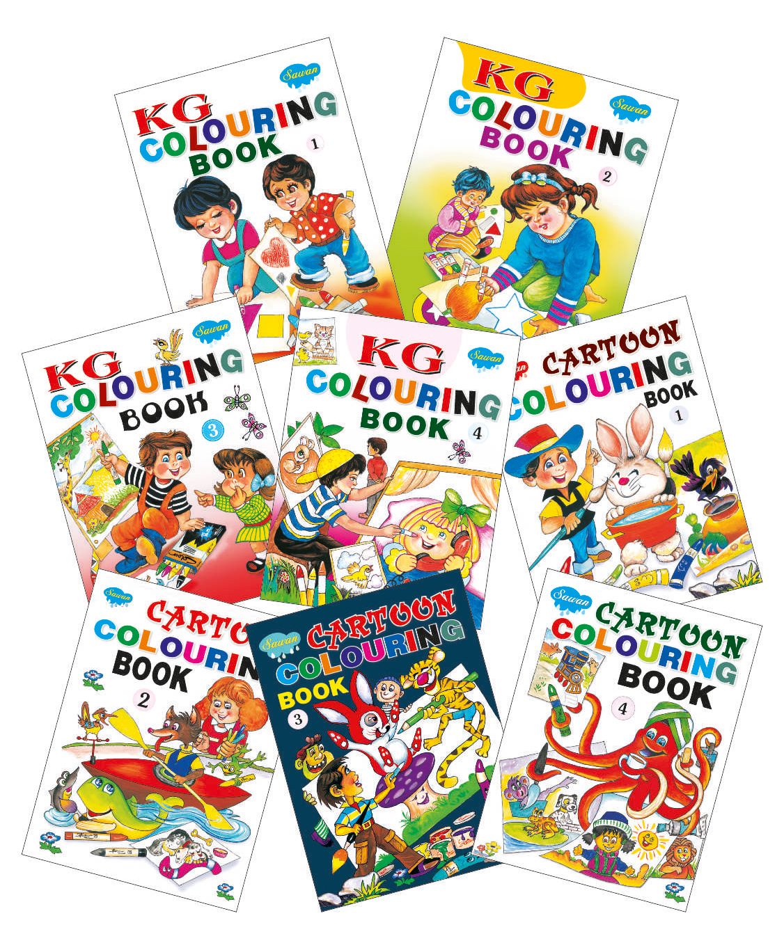 KG Colouring Books Set of 8 - English-image-35