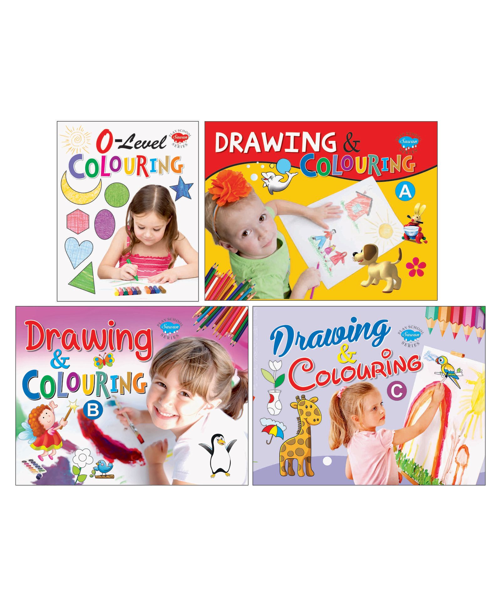 Drawing & Colouring Books Pack of 4 - English-image-22