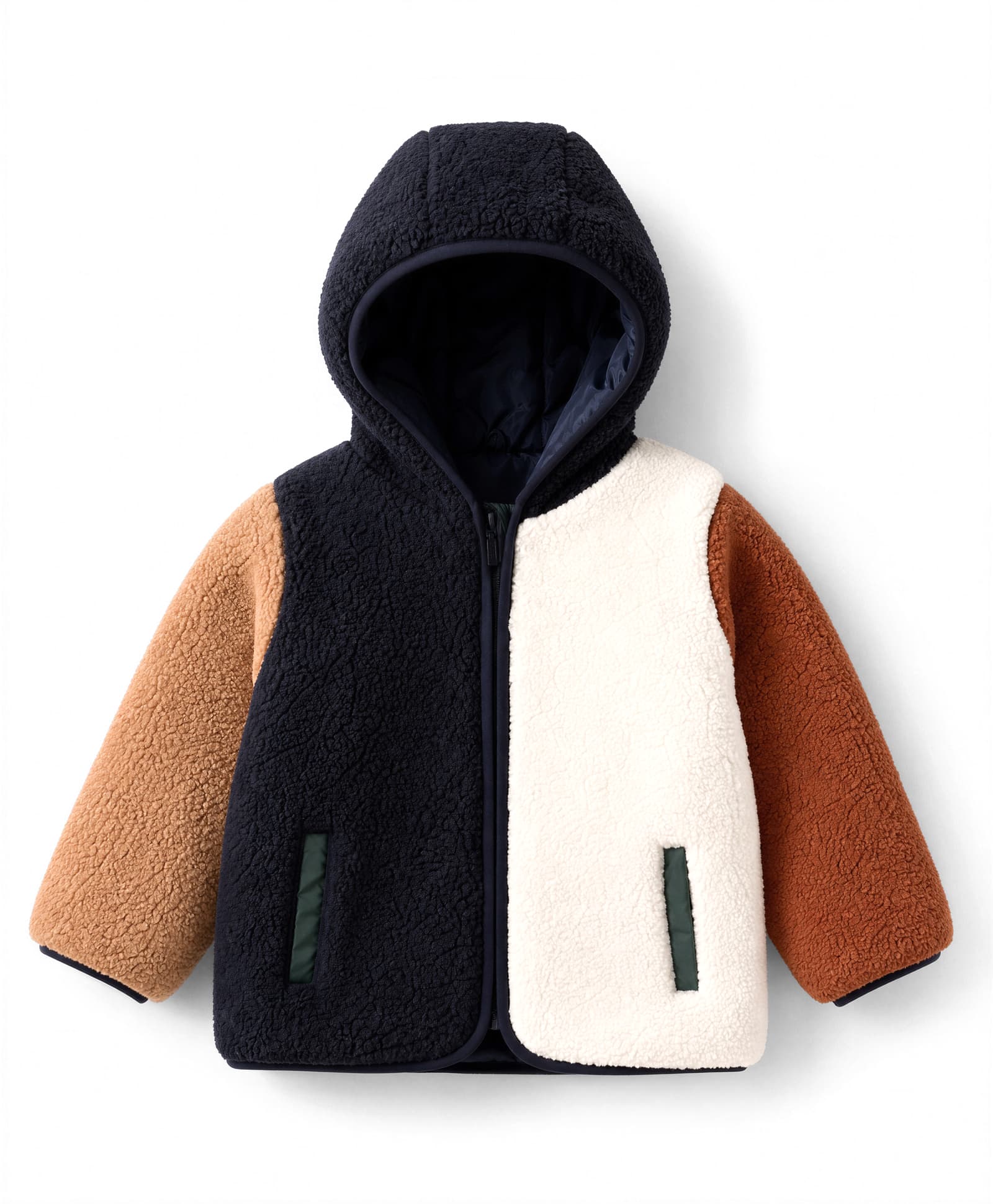 Babyhug Fur Woven Full Sleeves Hooded Winter Jacket - White-picture-32