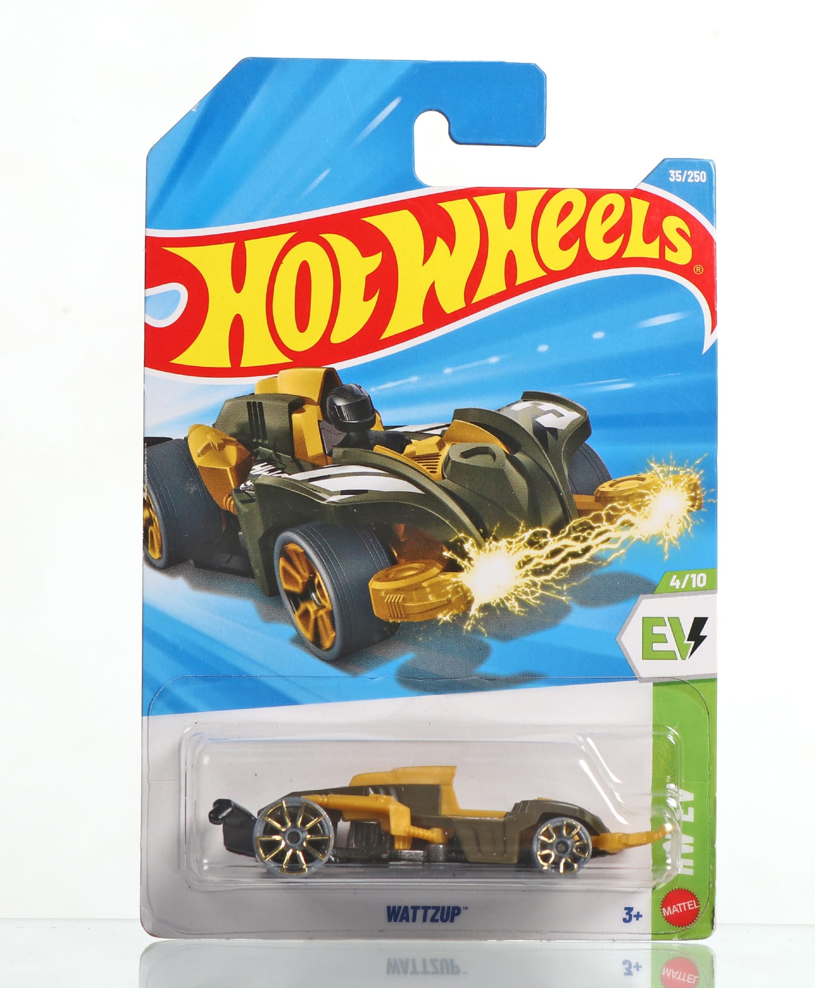 Hot Wheels Free Wheel Die Cast Wattzup (35/250) Toy Car - Yellow-image-29