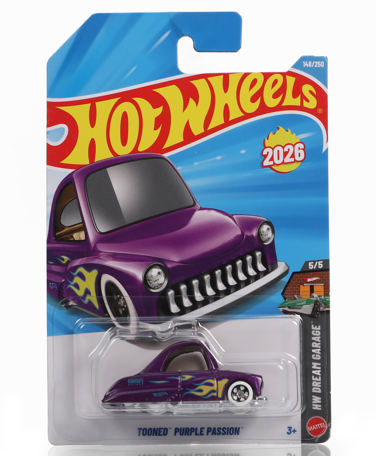 Hot Wheels Tooned Purple Passion (148/250) Die Cast Free Wheel Toy Car - Purple-picture-13
