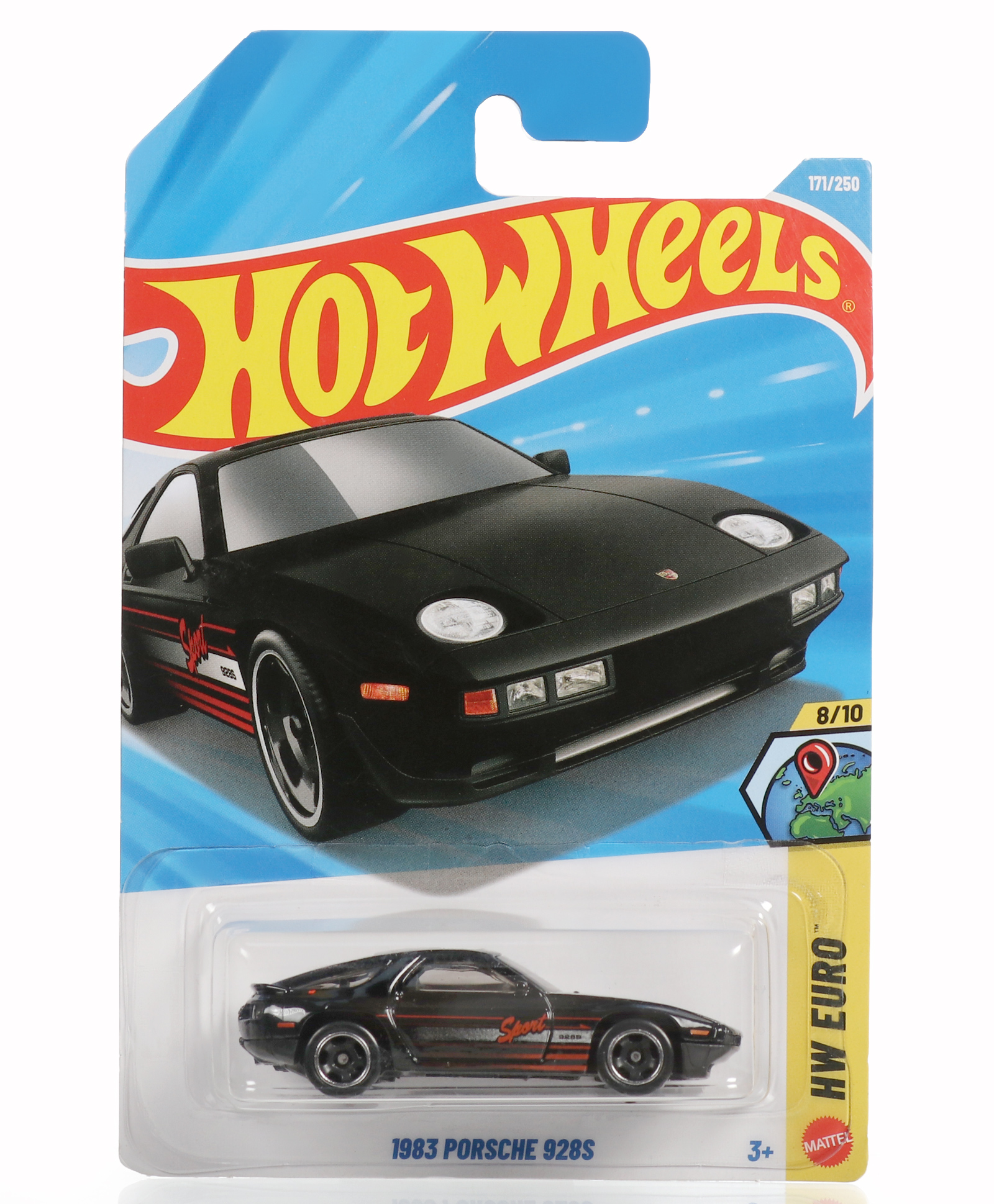 Hot Wheels Free Wheel Die Cast 1983 Porsche 928S (171/250) Toy Car - Black-picture-27