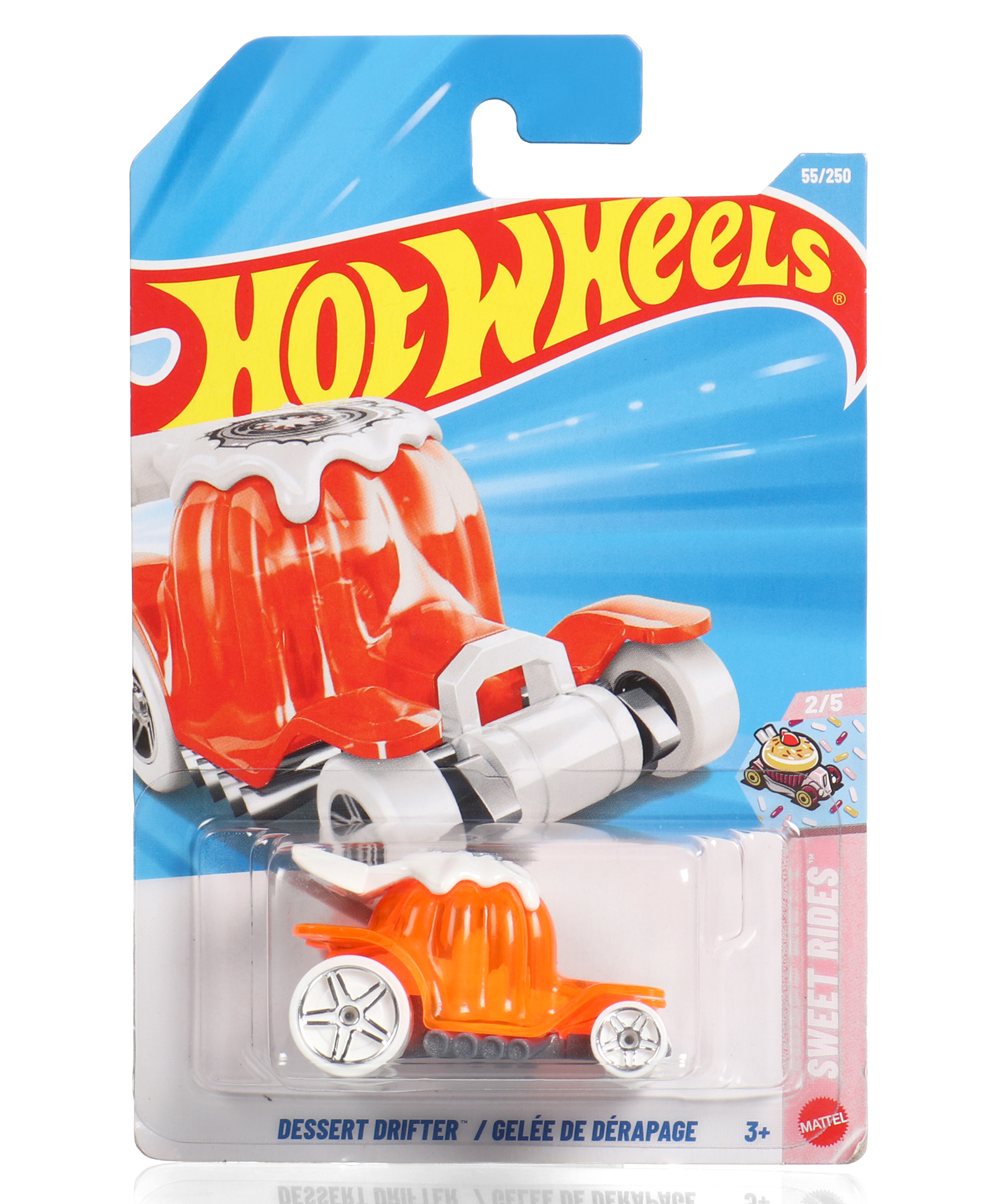 Hot Wheels Free Wheel Die Cast dessert Drifter / Gelee De Derapage (55/250) Toy Car - Orange/White-image-17