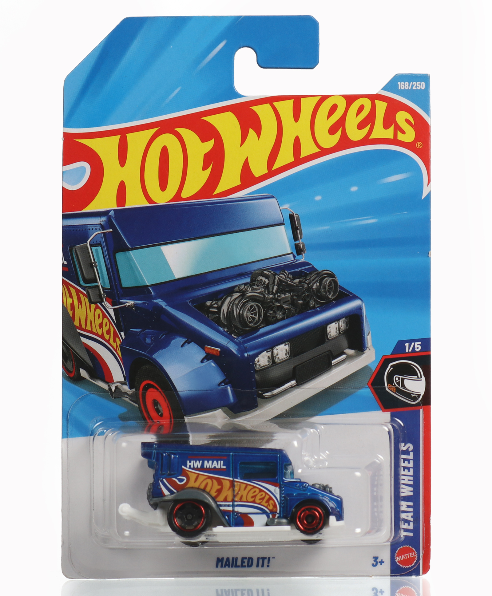 Hot Wheels Free Wheel Die Cast Mailed It (168/250) Toy Car - Blue-image-14