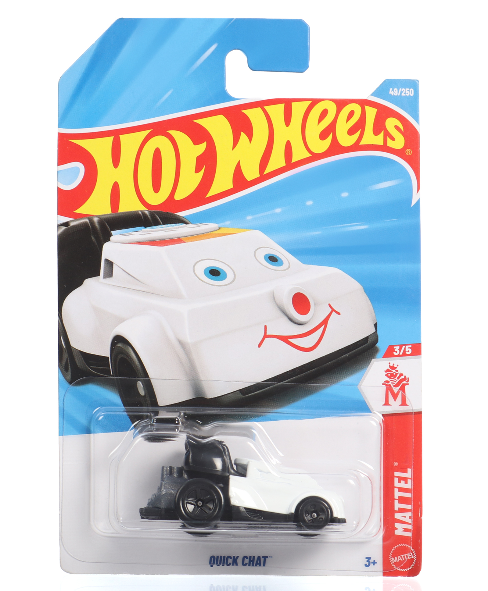 Hot Wheels Quick Chat (49/250) Die Cast Toy Car - White & Black-image-19