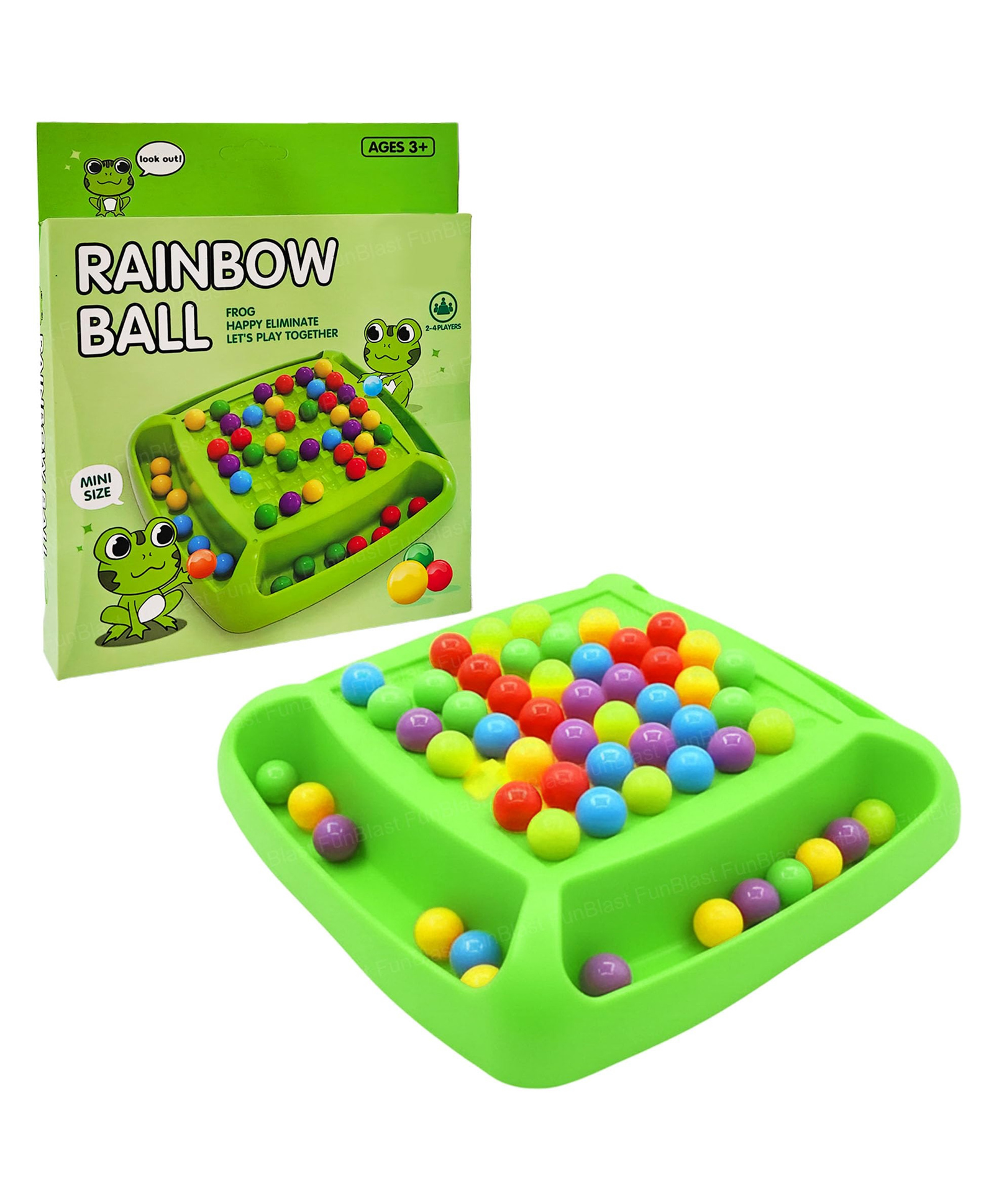 FunBlast Rainbow Ball Chess Game with 48 Pcs colorful small balls for Kids - Green-picture-18