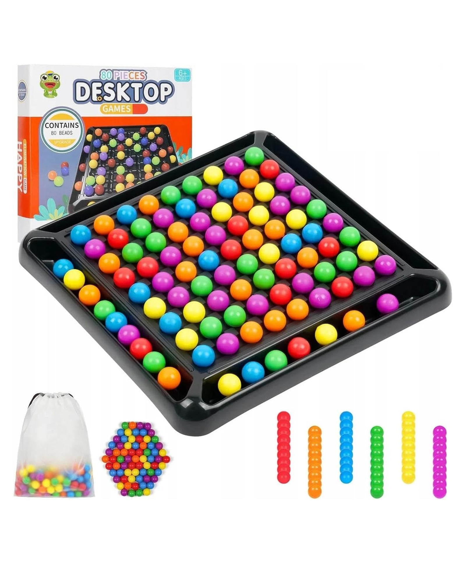 FunBlast Rainbow Ball Chess Game with 80 Pcs Beads for Kids - Multicolor-picture-19
