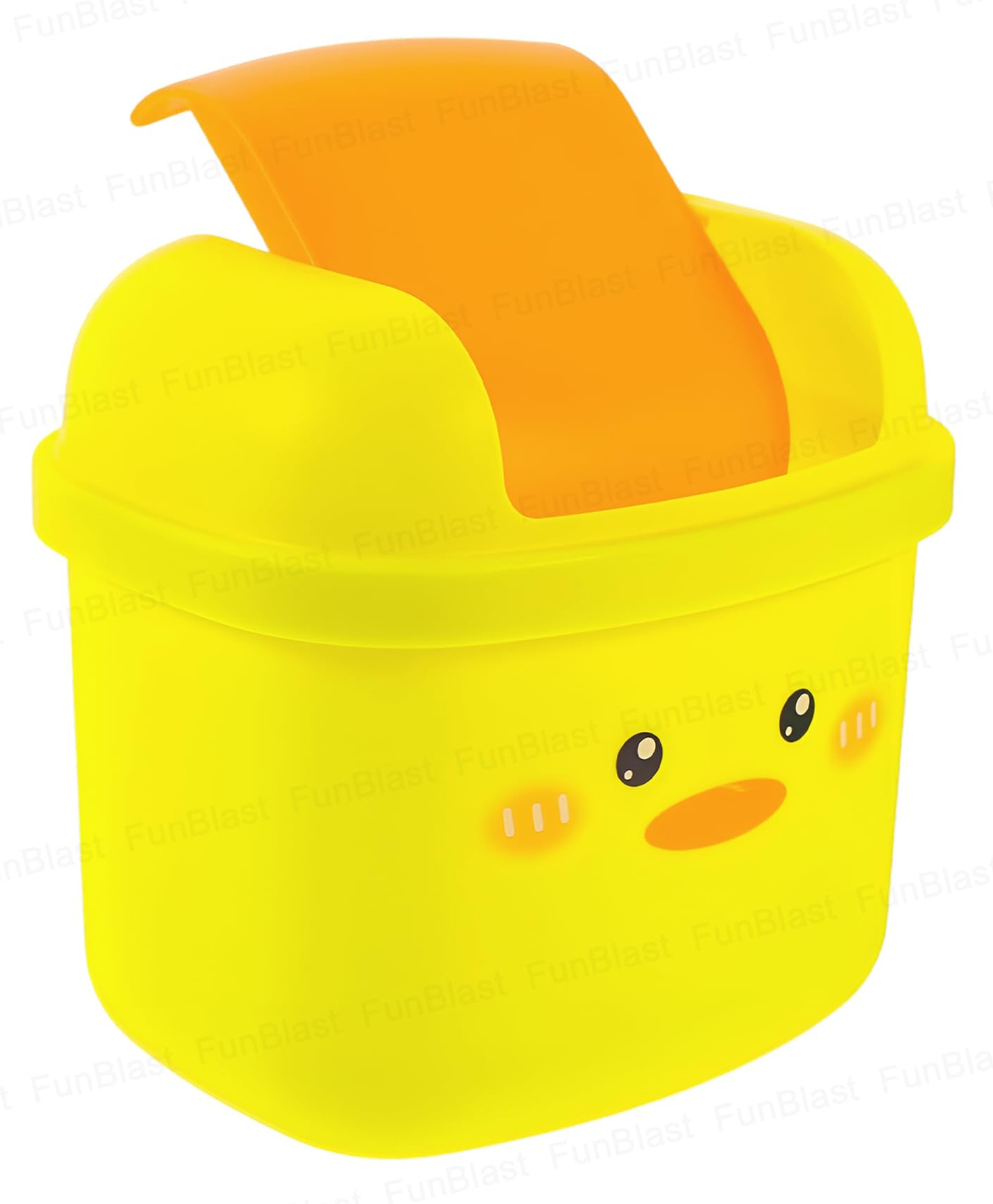 FunBlast Cute Animal Print Table Dustbin with Swing Lid Pack of 1 (Yellow)-picture-15