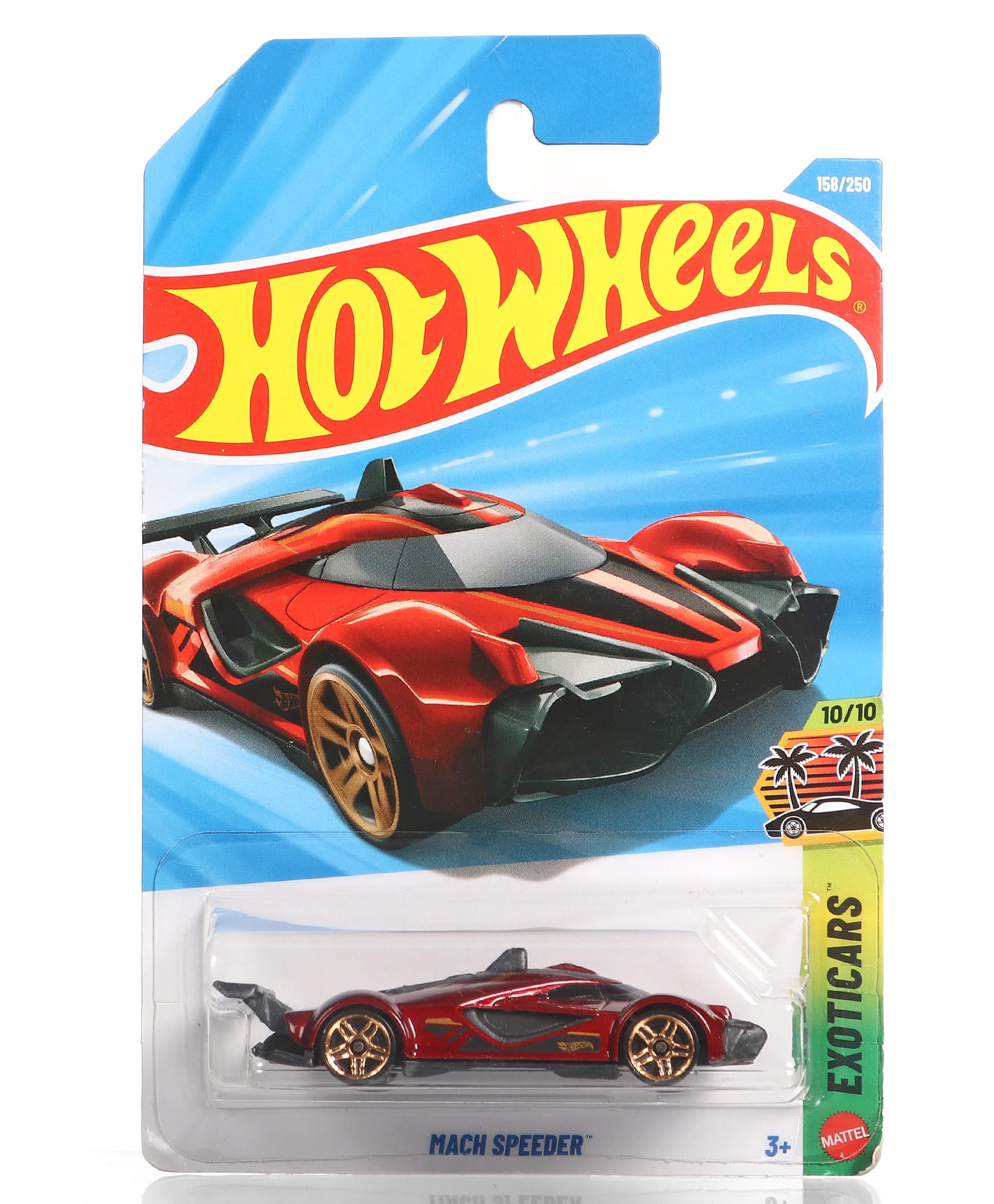 Hot Wheels Mach Speeder (158/250) Die Cast Free Wheel Toy Car - Maroon-picture-25