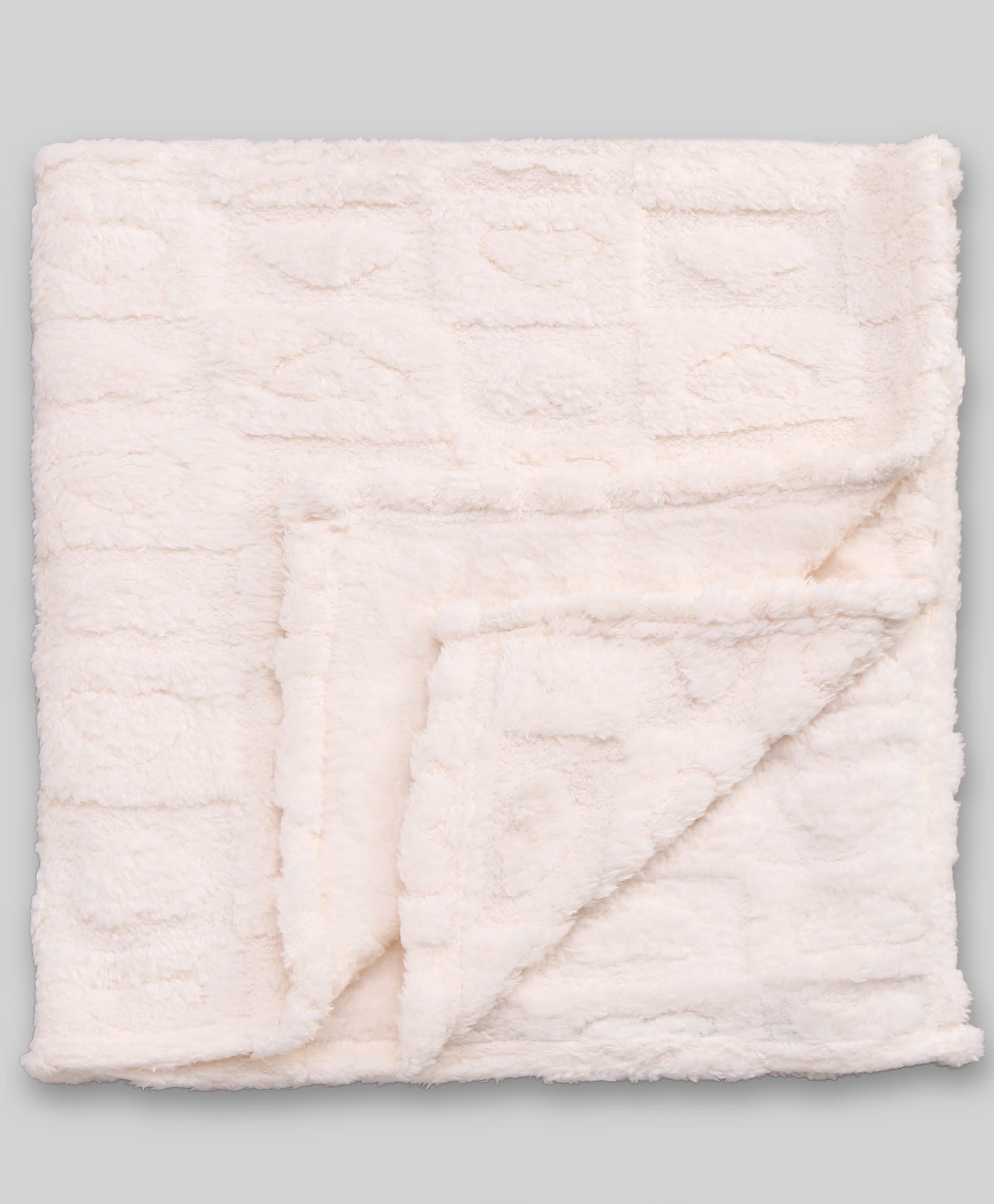 Babyhug Heart Embossed Baby Blanket - Off White| Ultra Soft & Cozy| Lightweight & Breathable| Multi-Purpose for Crib, Stroller & Travel| Newborn Essential & Gifting Option| Machine Washable-image-5