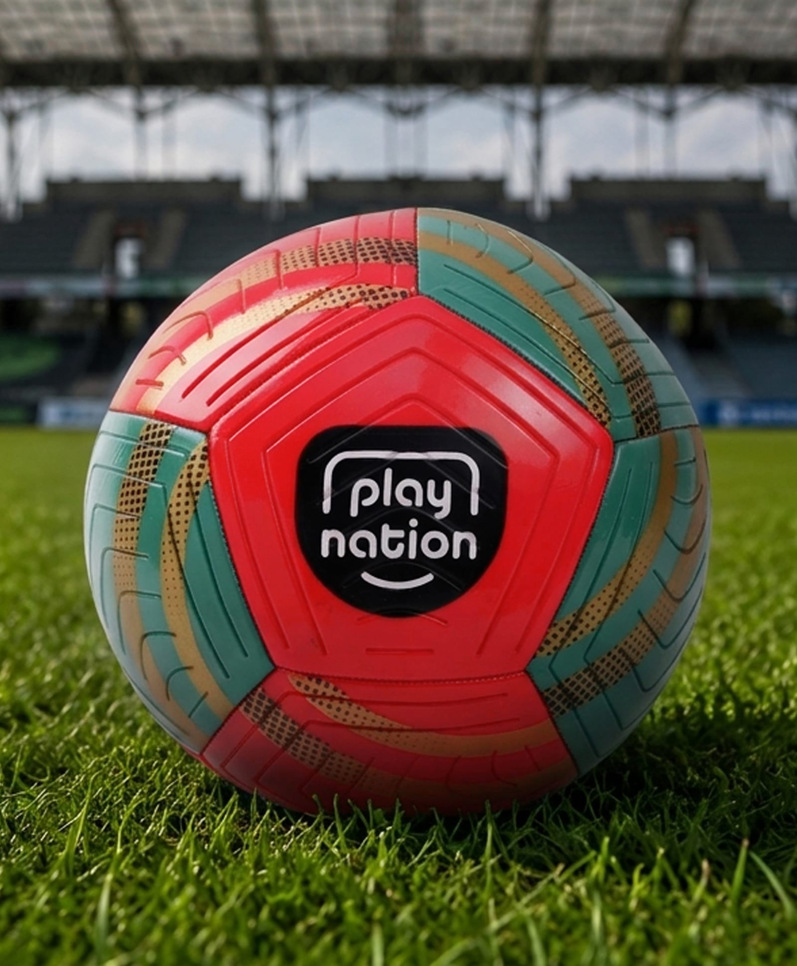 Play Nation Portugal Theme Football - Size 5| Country Themed Soccer Ball for Kids & Adults| Durable Outdoor Training Ball for Practice, Match Play & Turf/Ground Use| Professional size Football - Red-picture-19