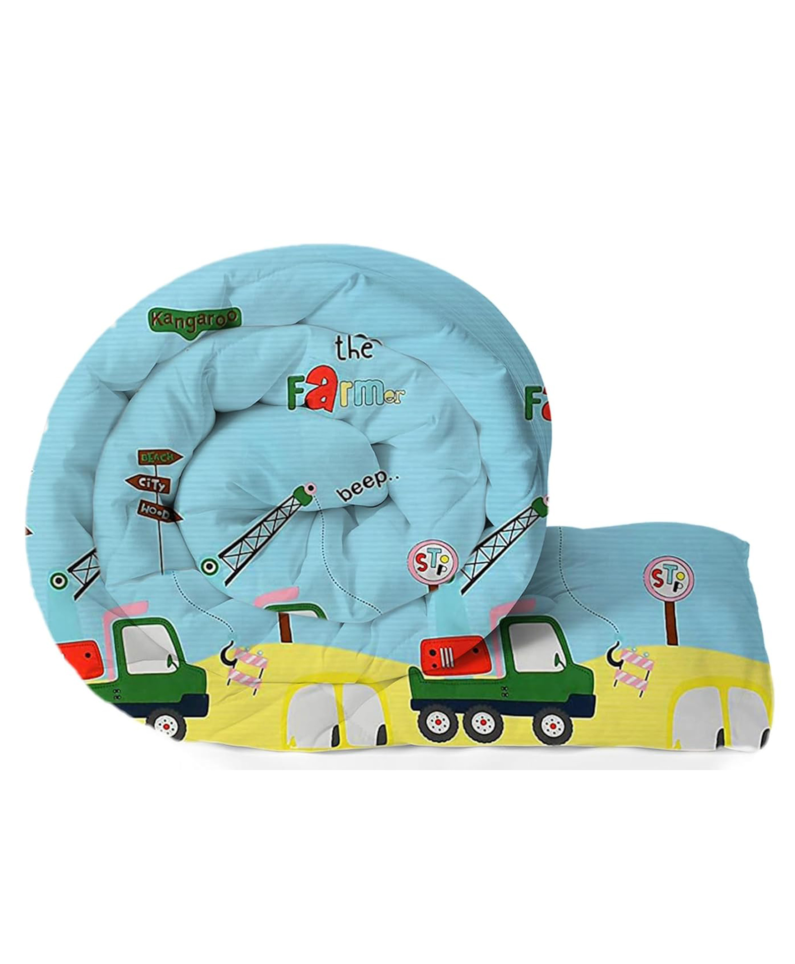 Filymore Car Single Bed comforter Cartoon Blankets for Kids Dohar for Kid Boys & Girls Children AC Blanket Summer & Winter Blankets (60x90 Inches) (Skyblue)-image-27