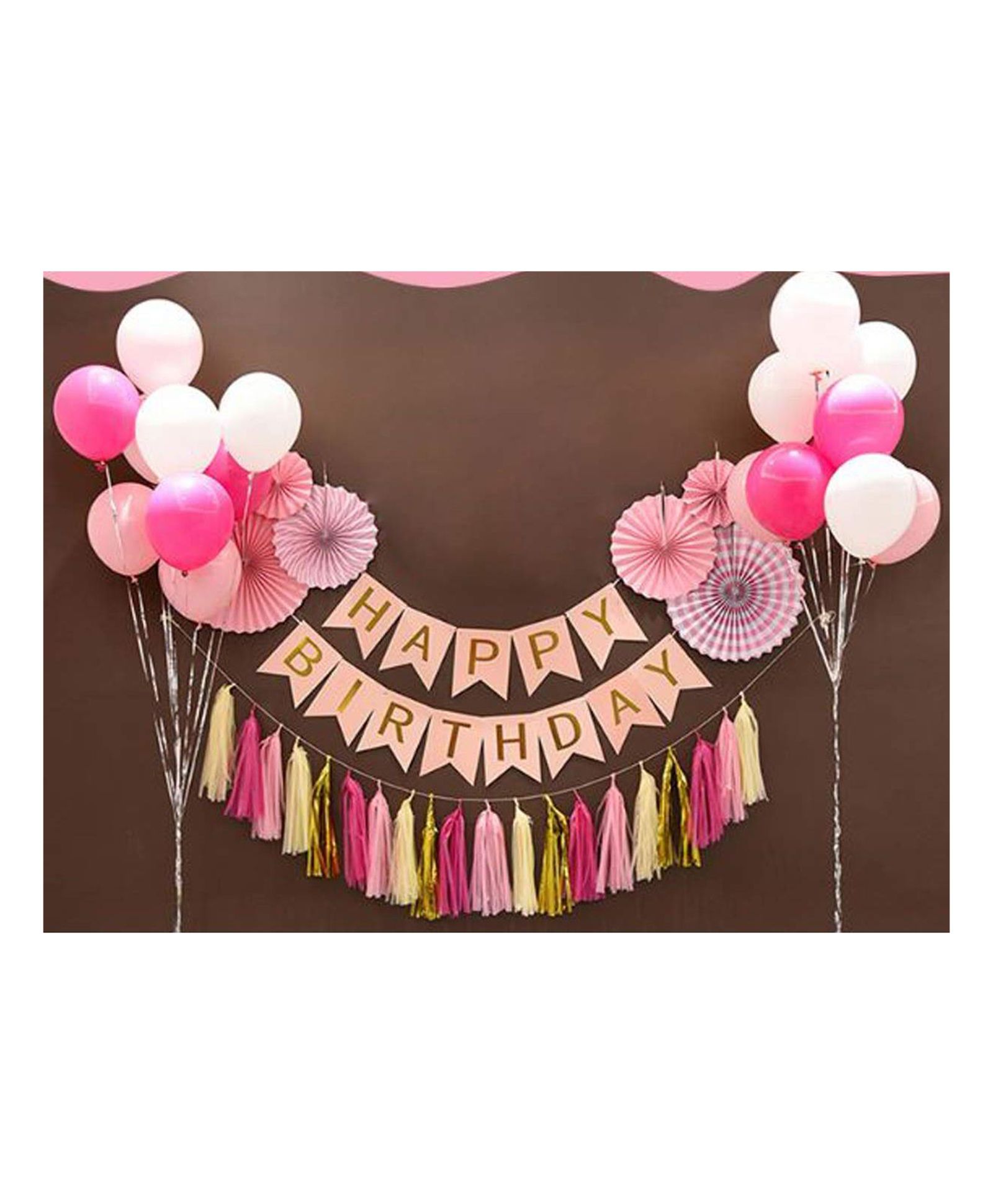 Amfin Birthday Decoration Combo Set - Pink-image-4