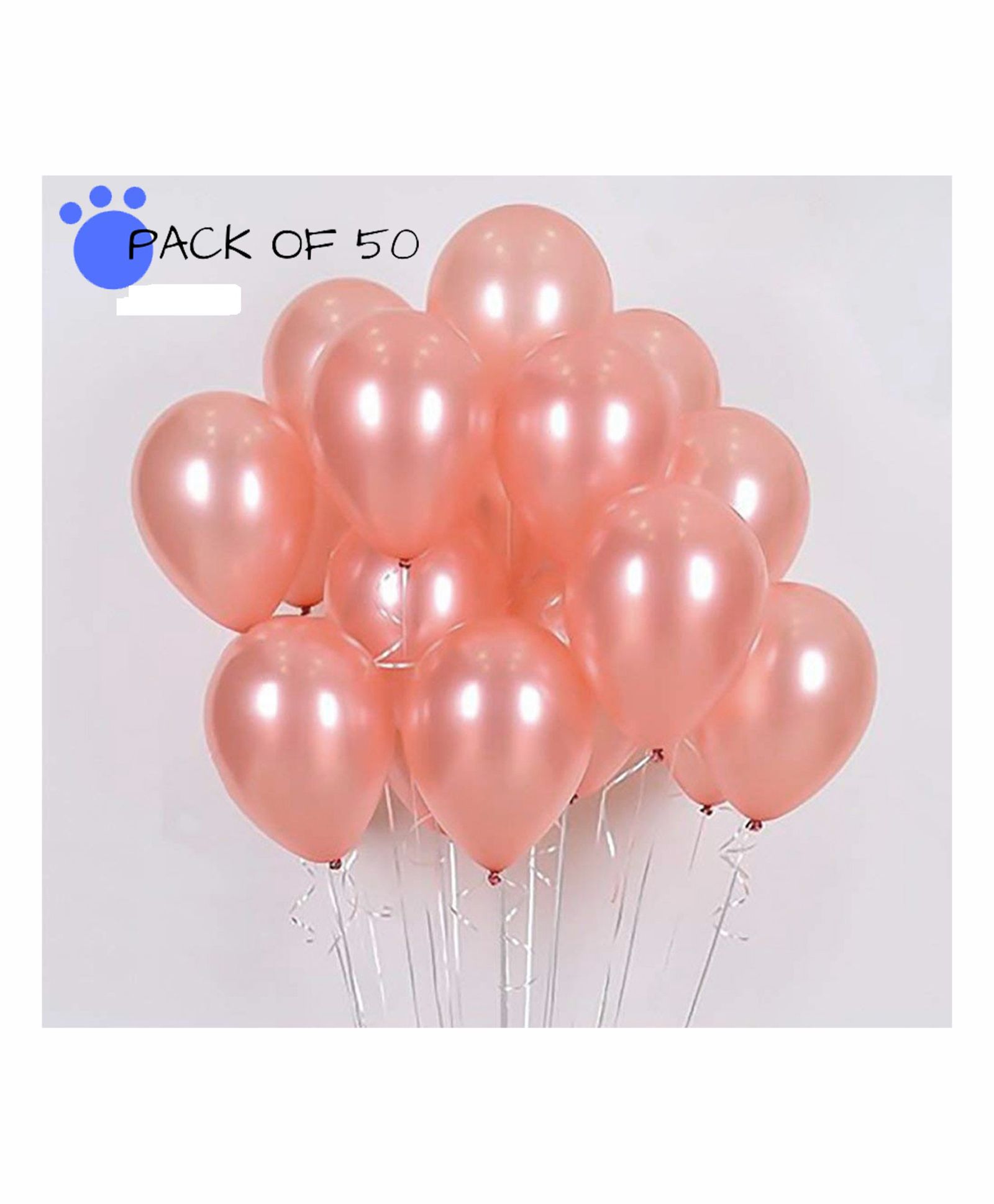 Amfin Metallic Balloons Pack of 50 - Rose Gold-image-22