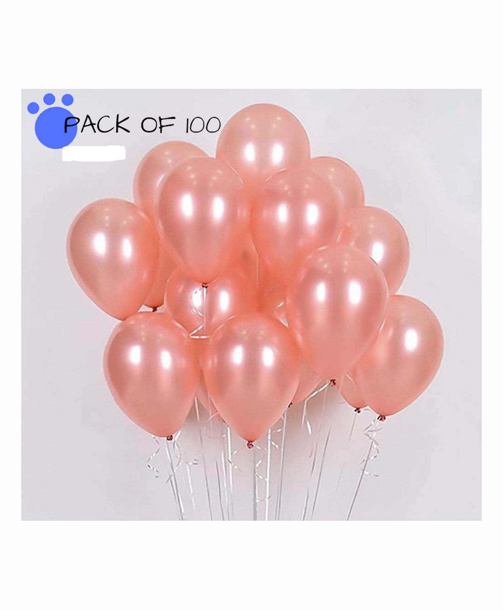 Amfin Metallic Balloons Pack of 100 - Rose Gold-image-21