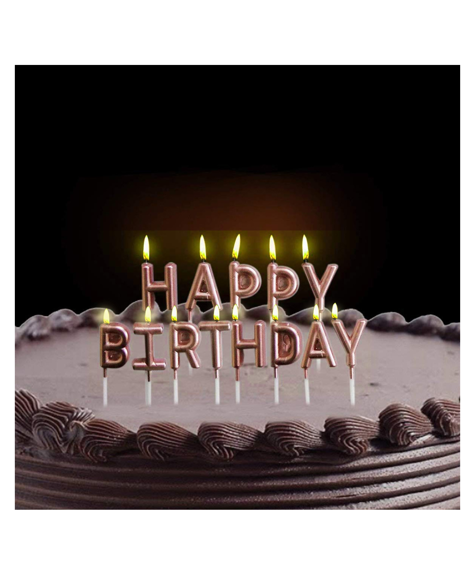 Amfin Happy Birthday Alphabets Candle Pack of 13 - Pink