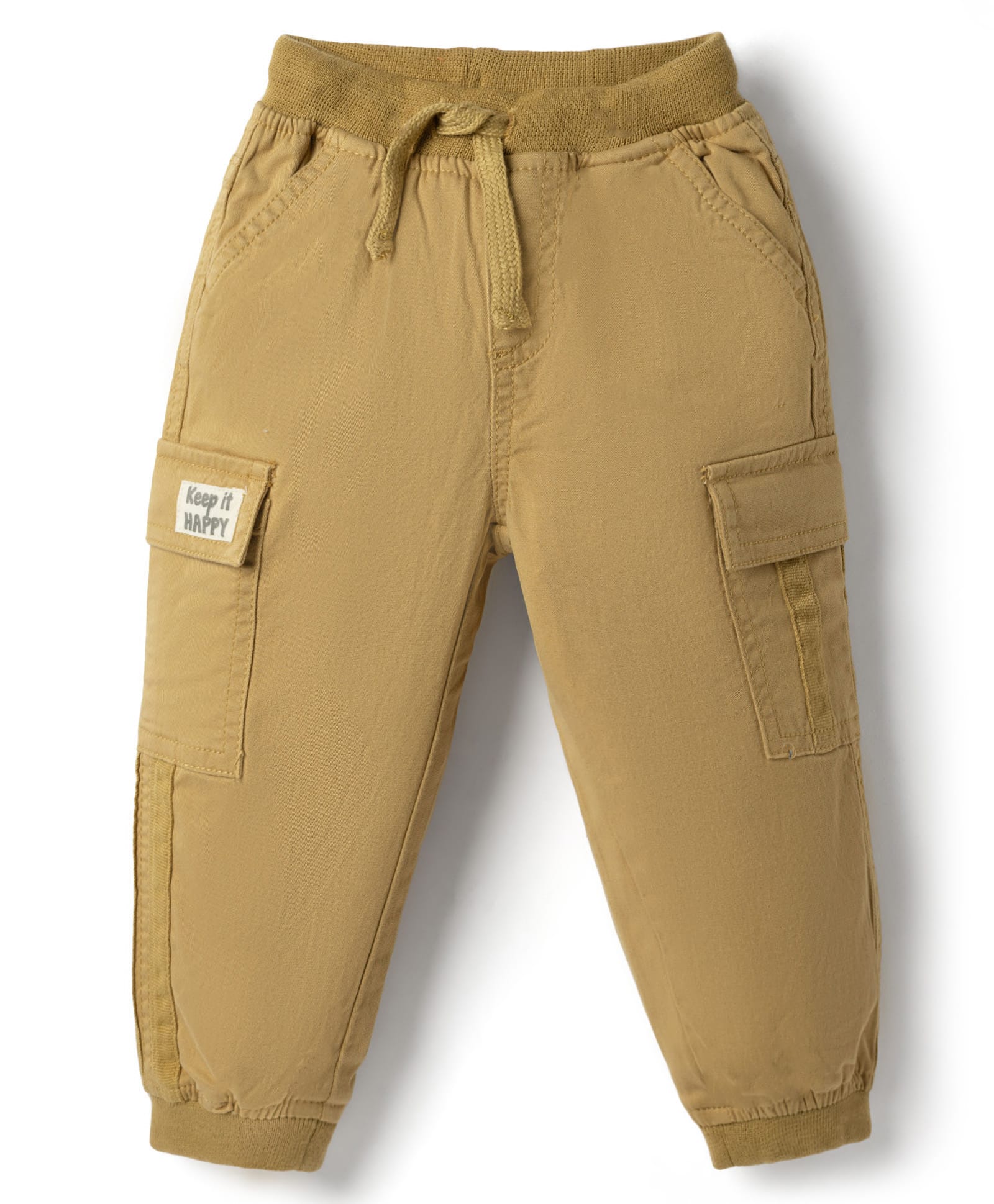 Babyhug Twill Woven Full Length Trousers with Stretch, Patch & Pockets - Khaki-picture-15