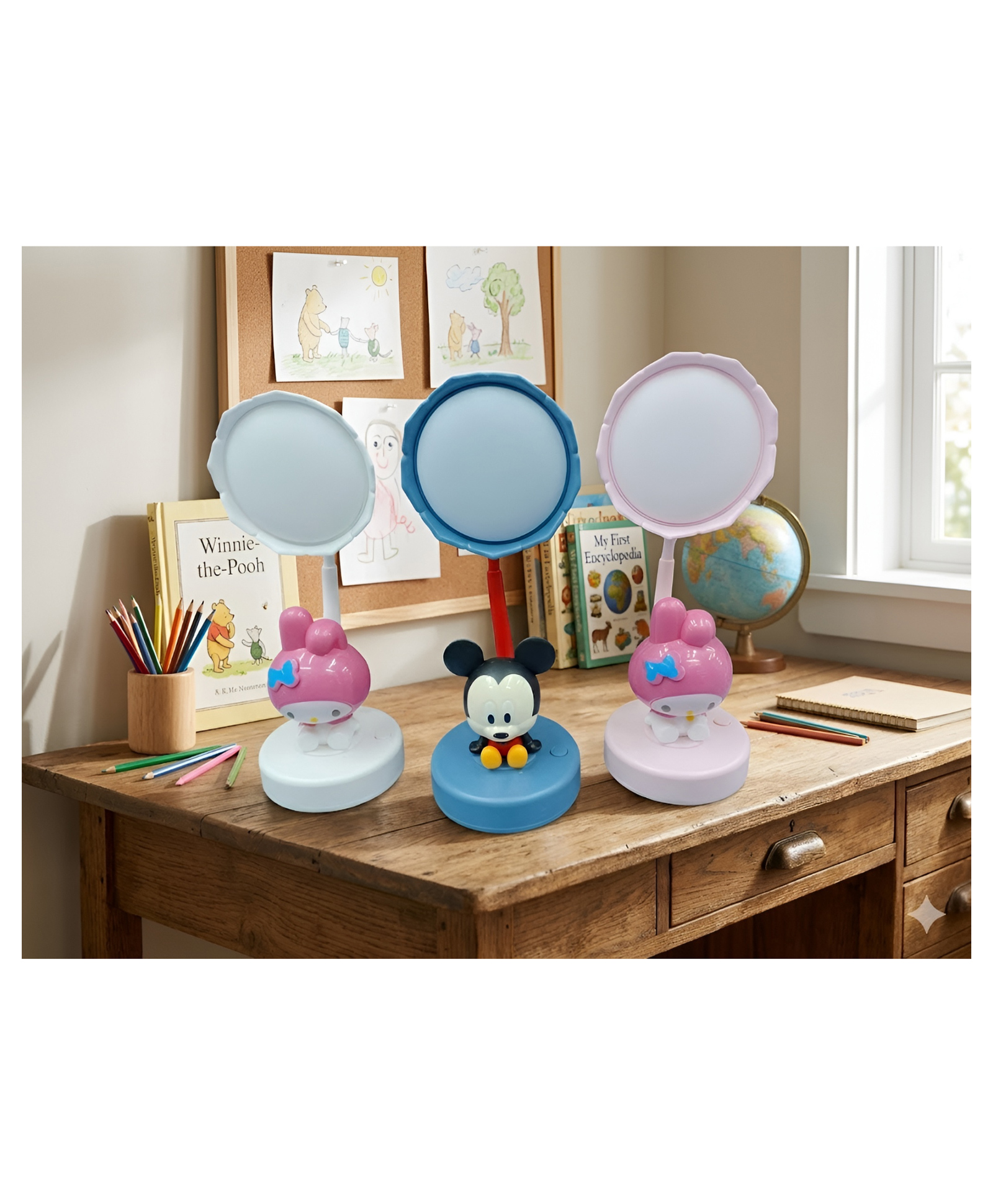 SCHOOLISH Character themed LED desk lamps, flexible, 360° rotatable neck ideal for bedside tables, study desks, or as a comforting companion during bedtime stories - PACK OF 1- COLOR MAY VARY-image-4
