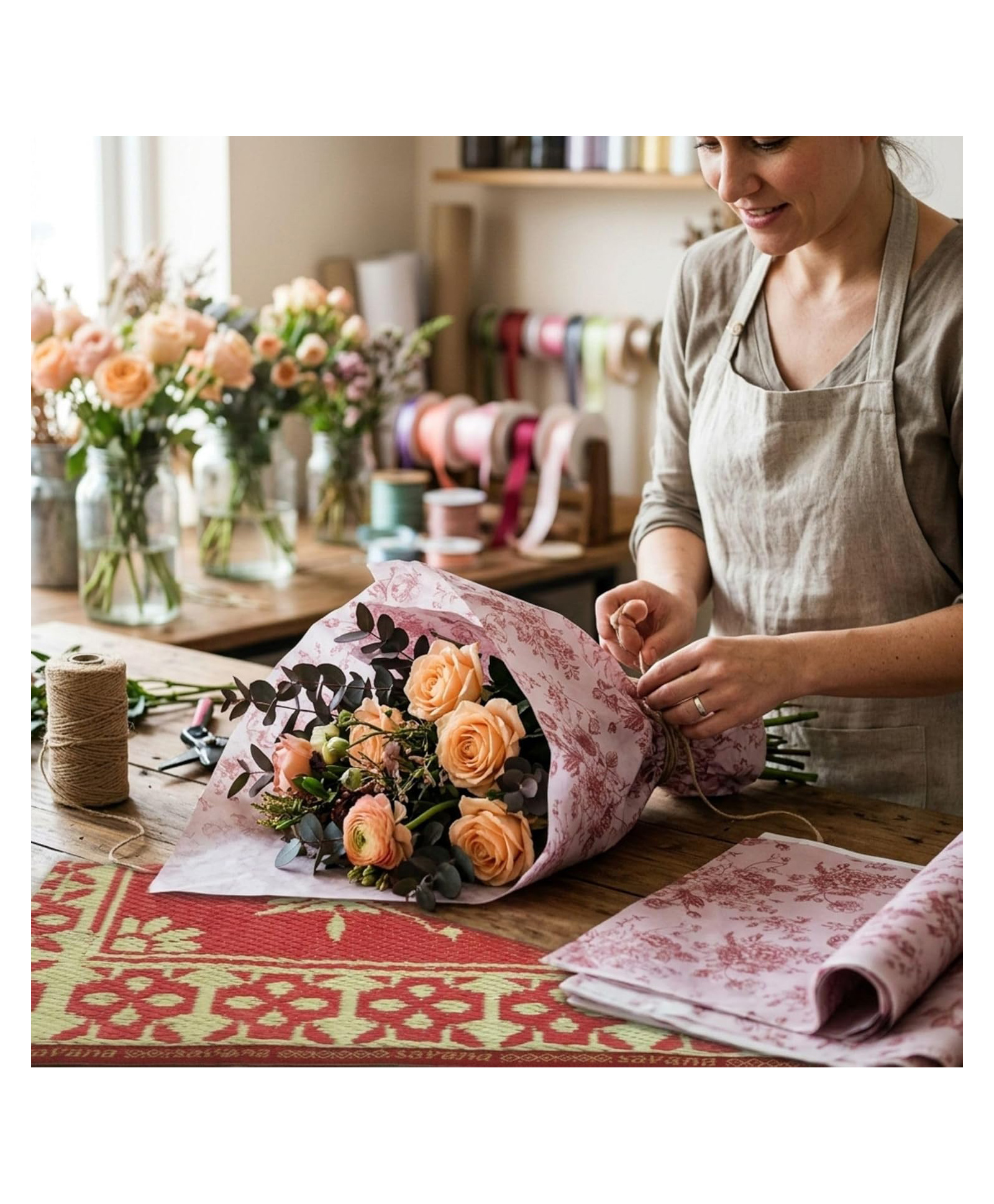 Birthday Popper Floral Bouquet Wrapping Sheets Set of 10 | 68 x 50 cm Waterproof Flower Wrapping Paper | Assorted Colors Gift Wrap for Bouquets, DIY Crafts & Decorations-image-15
