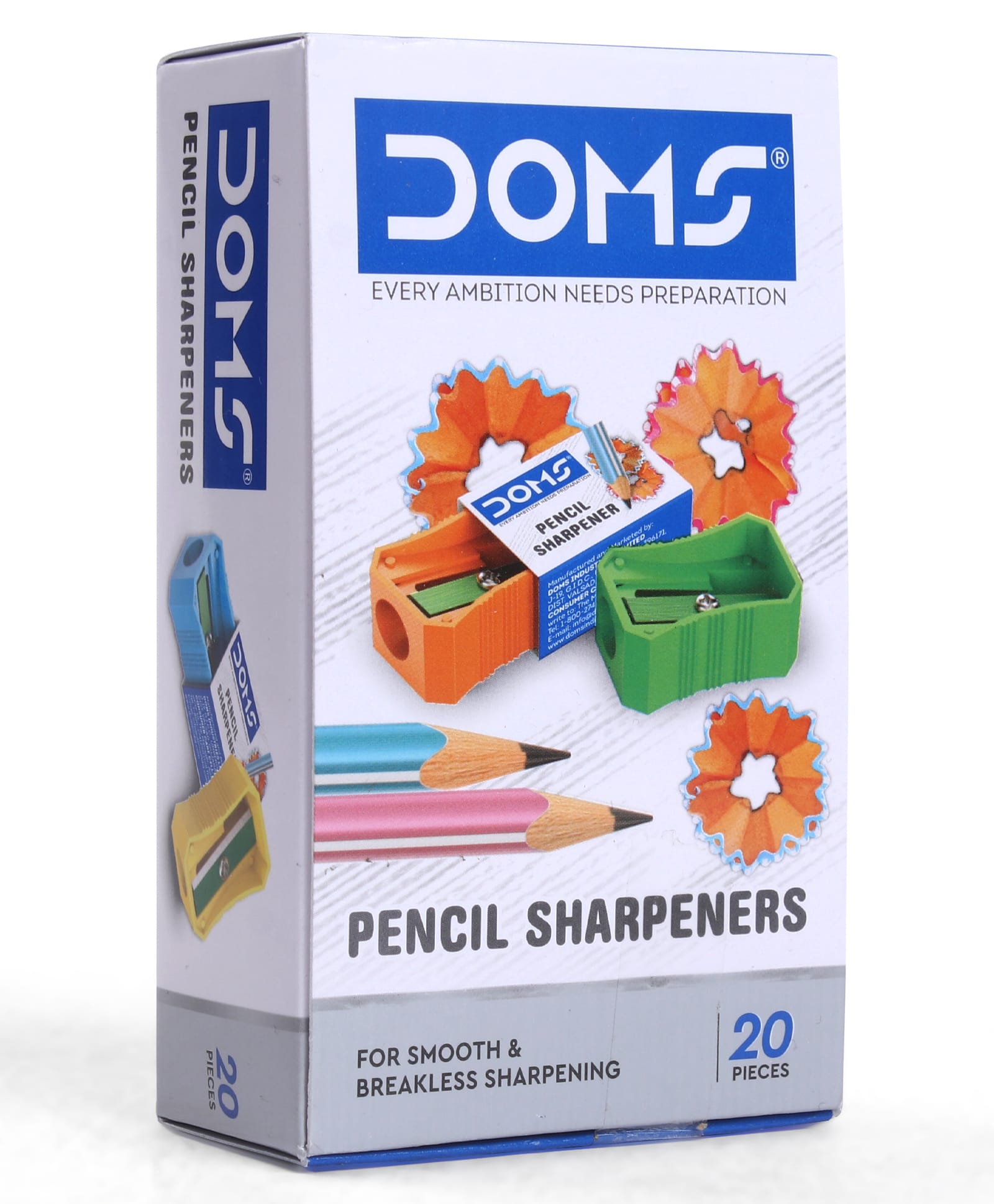 DOMS Pencil Sharpeners Smooth & Breakless Sharpening Tool- Pack of 20-picture-18