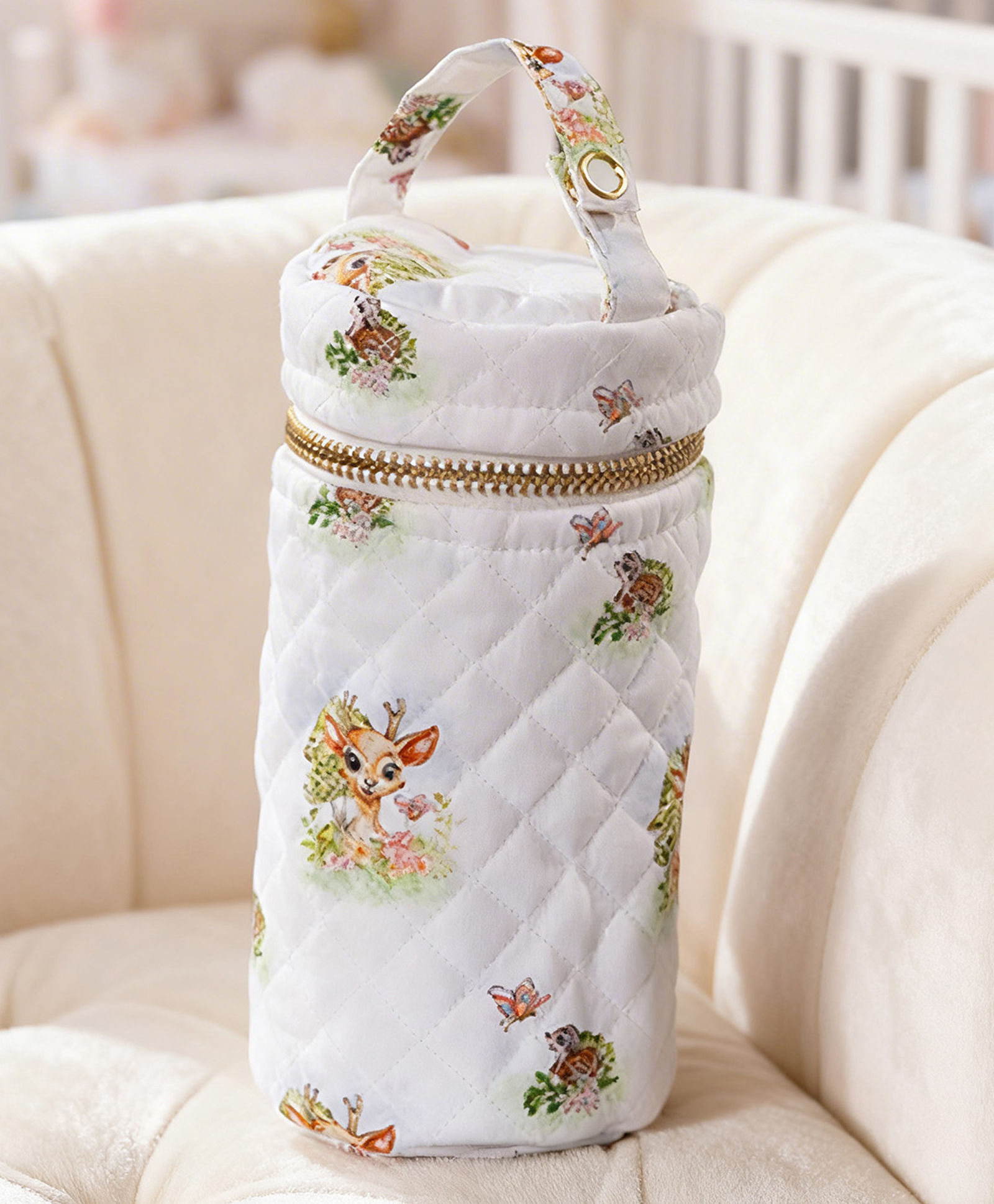 THE BABY TRUNK Feeding Bottle Cover - BAMBI - SMALL - White-image-34