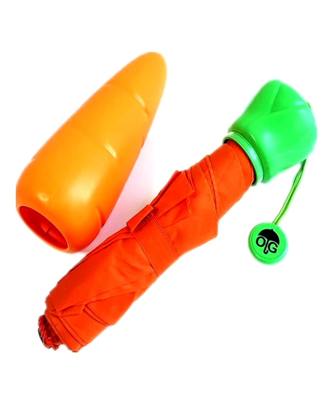 CHAATEWALA UV Protection Carrot Designed Umbrella - Orange-picture-25
