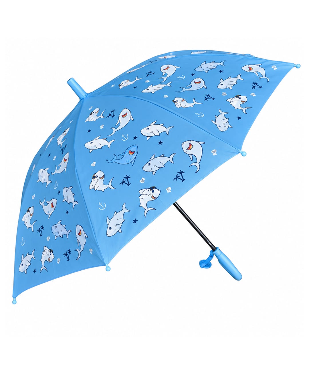 CHAATEWALA Sharks Printed Water Activated Colour Shift Umbrella - Sky Blue-image-11