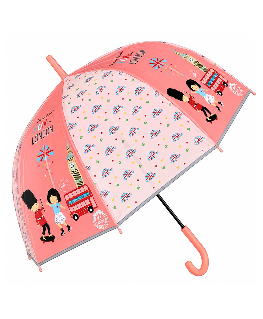 CHAATEWALA London Theme Printed Dome Umbrella - Orange-picture-14
