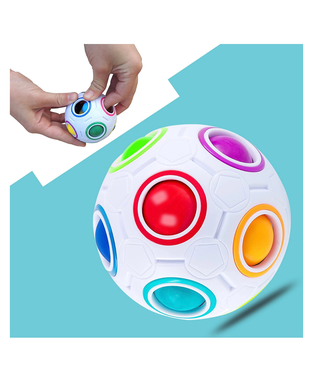 ARCADE TOYS Rainbow Magic Ball Puzzle Toy - Colour May Vary-picture-39