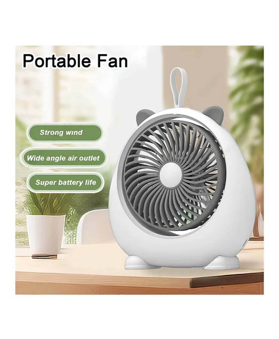 ARCADE TOYS Portable Fan, Travel Cooler Fan, USB Rechargeable Mini Desktop Table - Multicolour-image-47