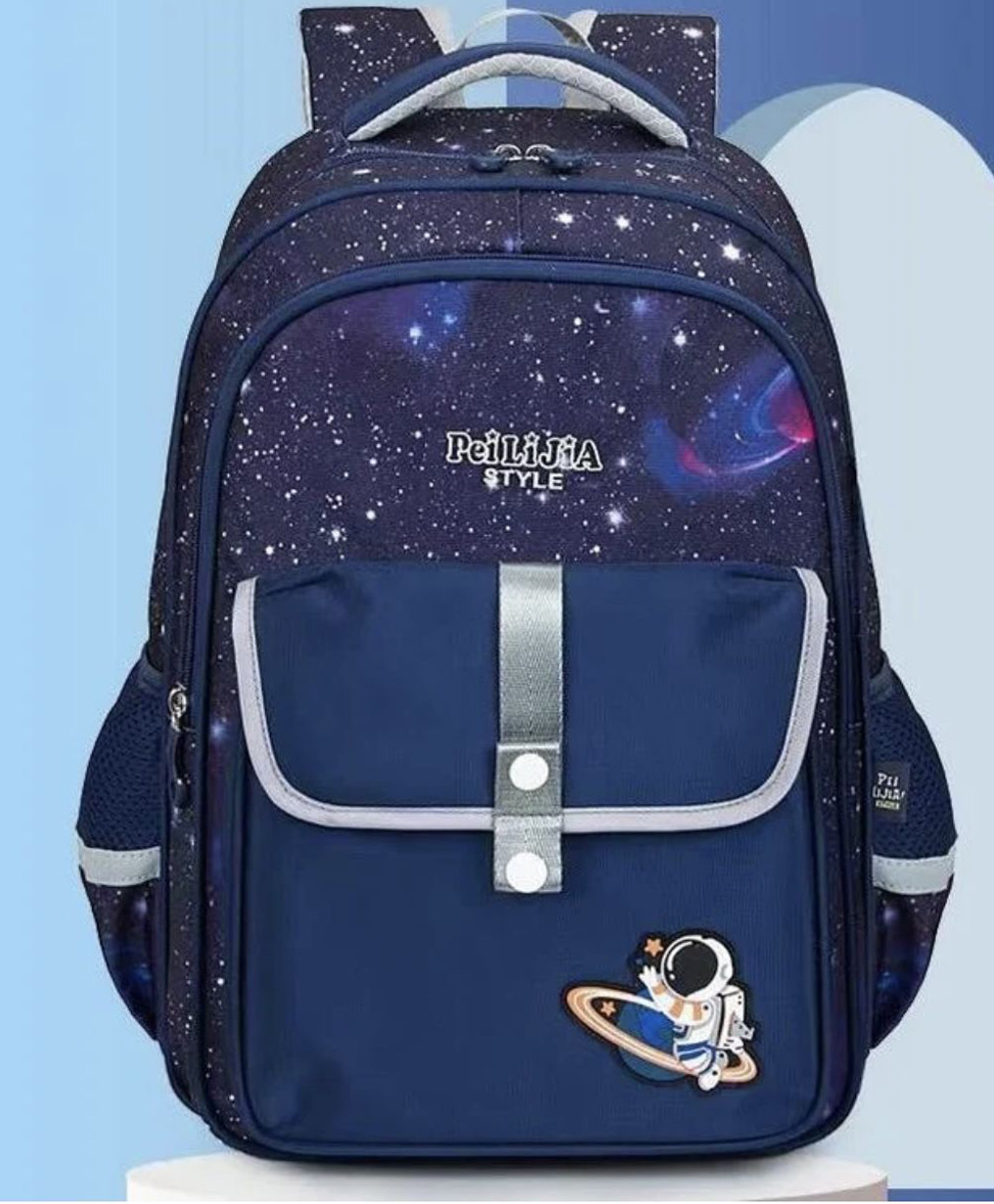ARCADE TOYS 16 Inches Space Design High Quality Durable FabricCasual Multipurpose Backpack Blue-image-10