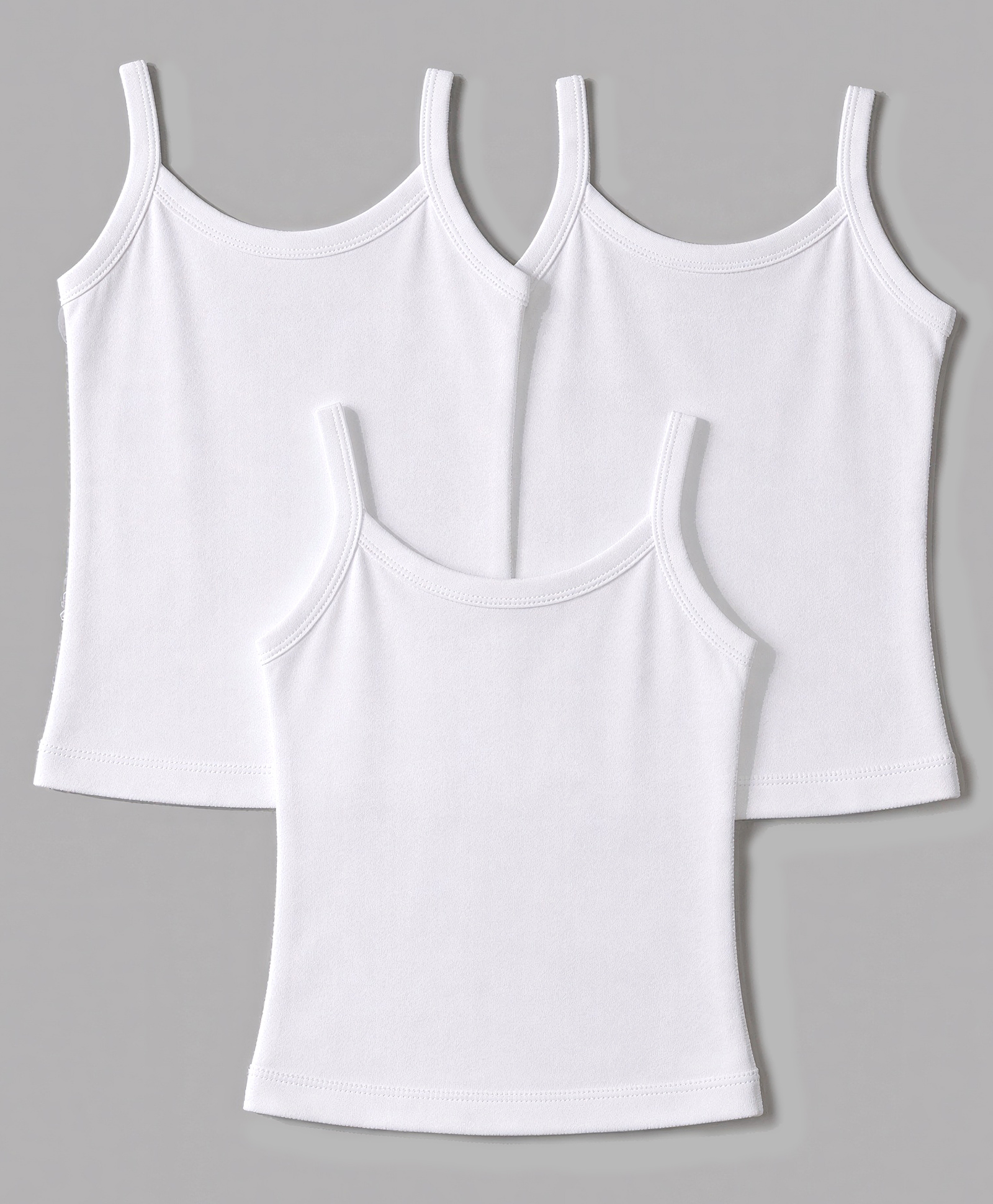 Bodycare Knitted Sleeveless Solid Colour Slips Pack of 3- White-image-33