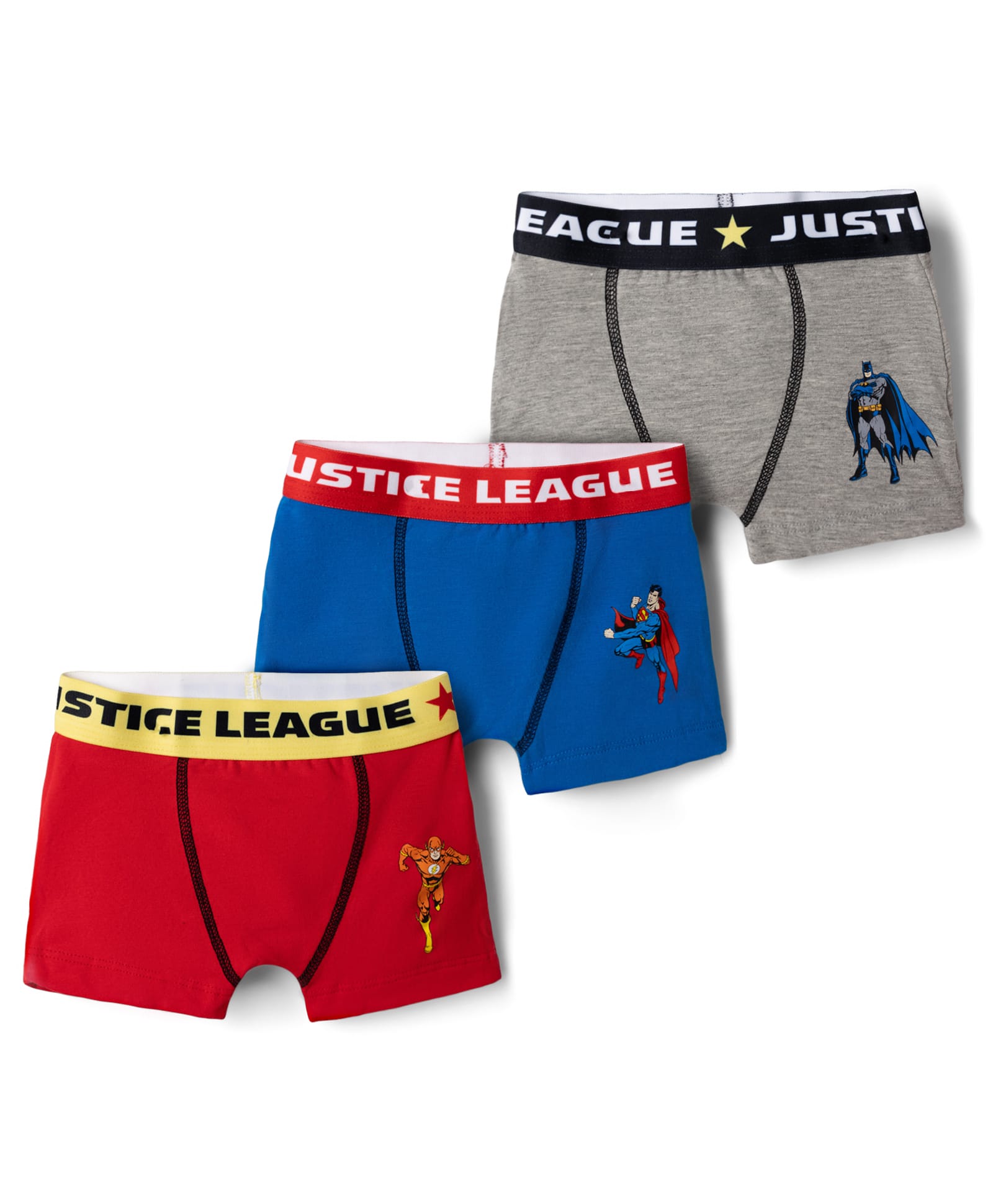 Bodycare Knit Superman & Batman Printed Boxers Pack of 3 - Red Blue & Grey-image-27