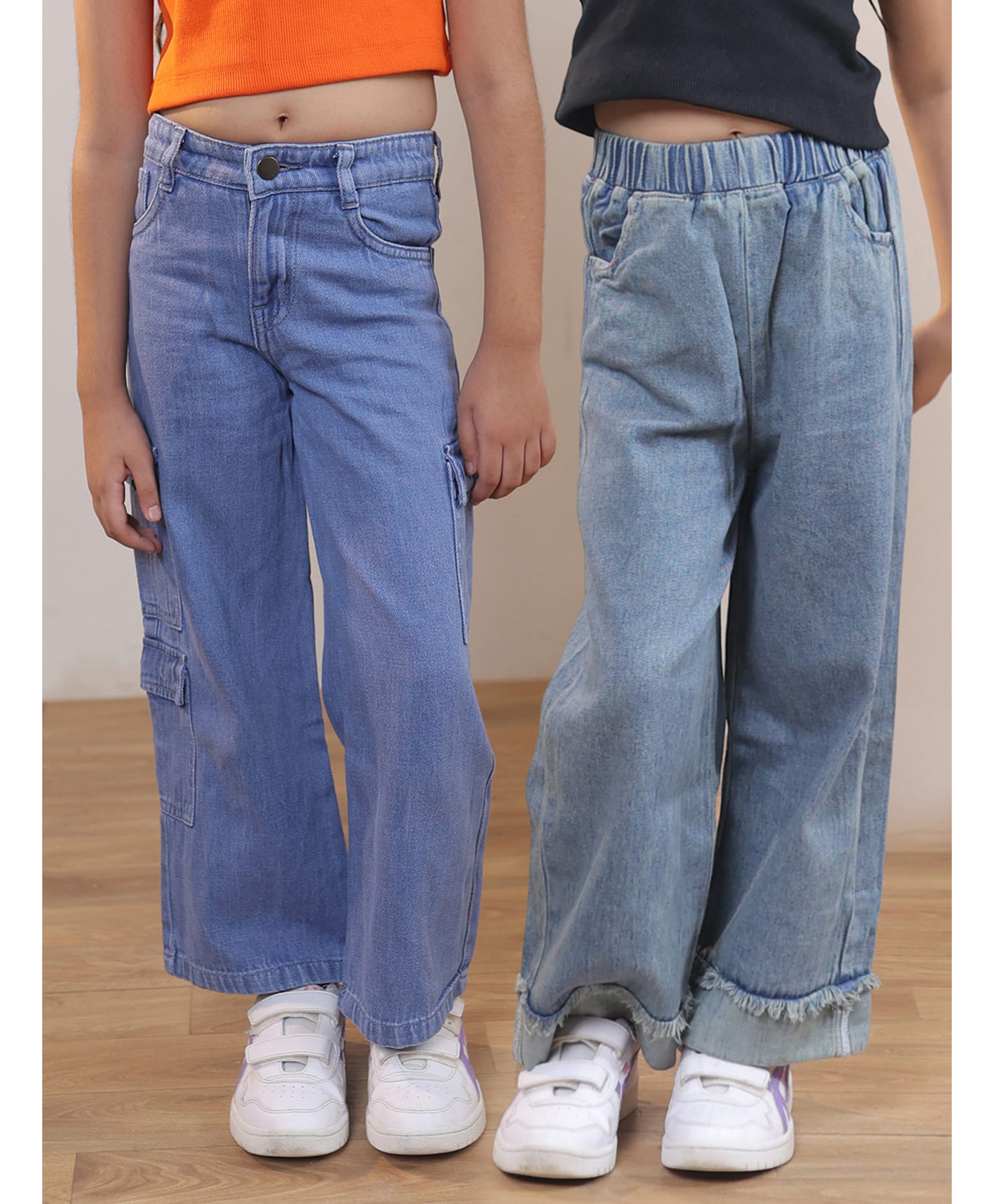 Shorgul Denim Woven Pack Of 2 Solid Jeans - Blue-picture-13