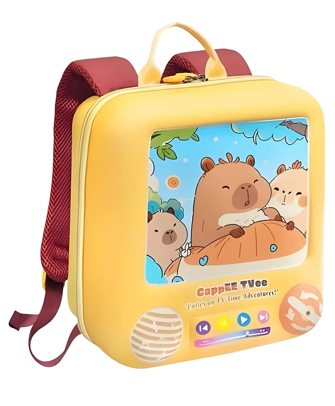 Azhari 10 Inches Capybara Theme School Bags For Kids 3D EVA Backpack With Adjustable Straps Premium Design Bag For Kids, Best For Preschool, School, Picnic Pack of 1 Color May Vary-picture-18