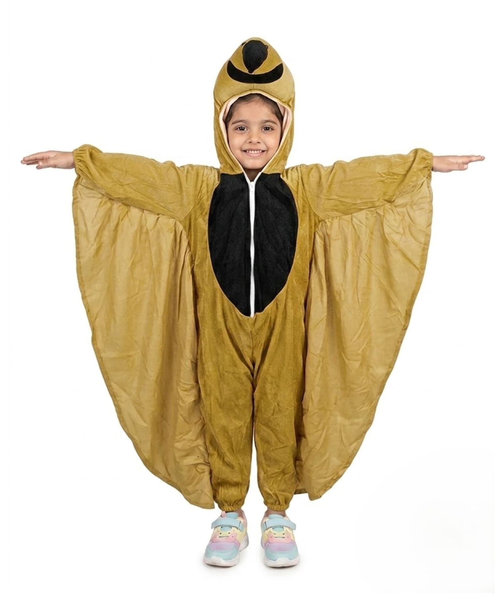 BookMyCostume Fleece Knit Full Sleeves Bird Designed Fancy Dress Costume Set - Brown & Black-image-37