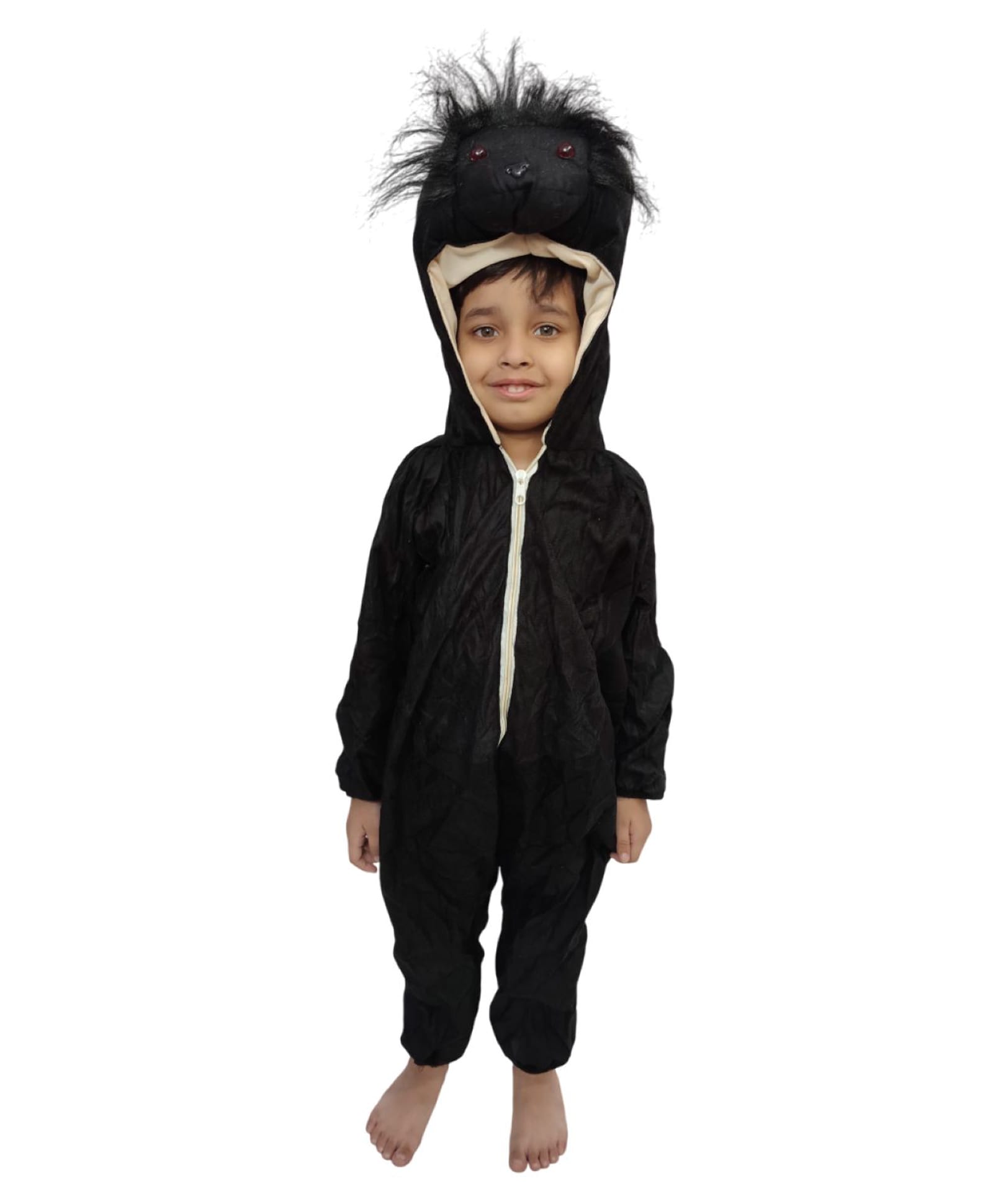 BookMyCostume Fleece Knit Full Sleeves Monkey Designed Fancy Dress Costume Set - Black-image-23