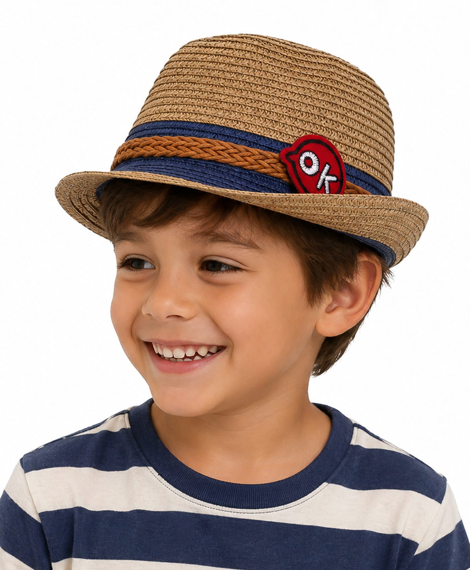 Vritraz Cotton Woven OK Text Patch Detailed Bucket Hat - Beige - Circumference 52 - 56 Cm-image-14