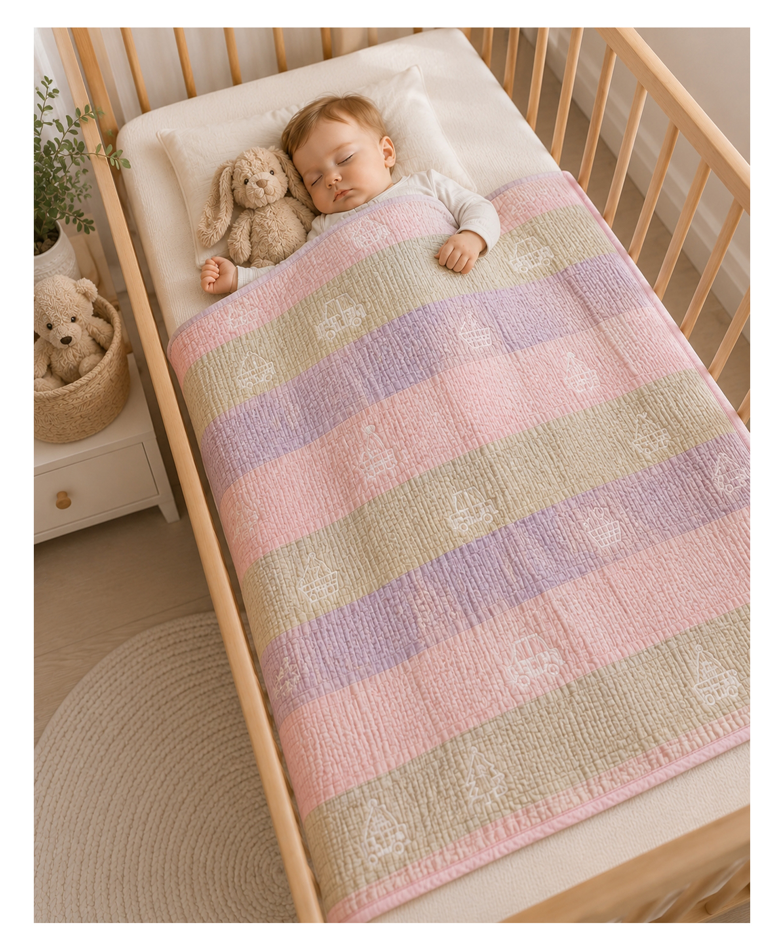 Teri Beri 100% Cotton 6-Layer Muslin Baby Blanket , Super Soft, Breathable & All Seasons Multipurpose Blanket for Babies (House Kitty)-image-18